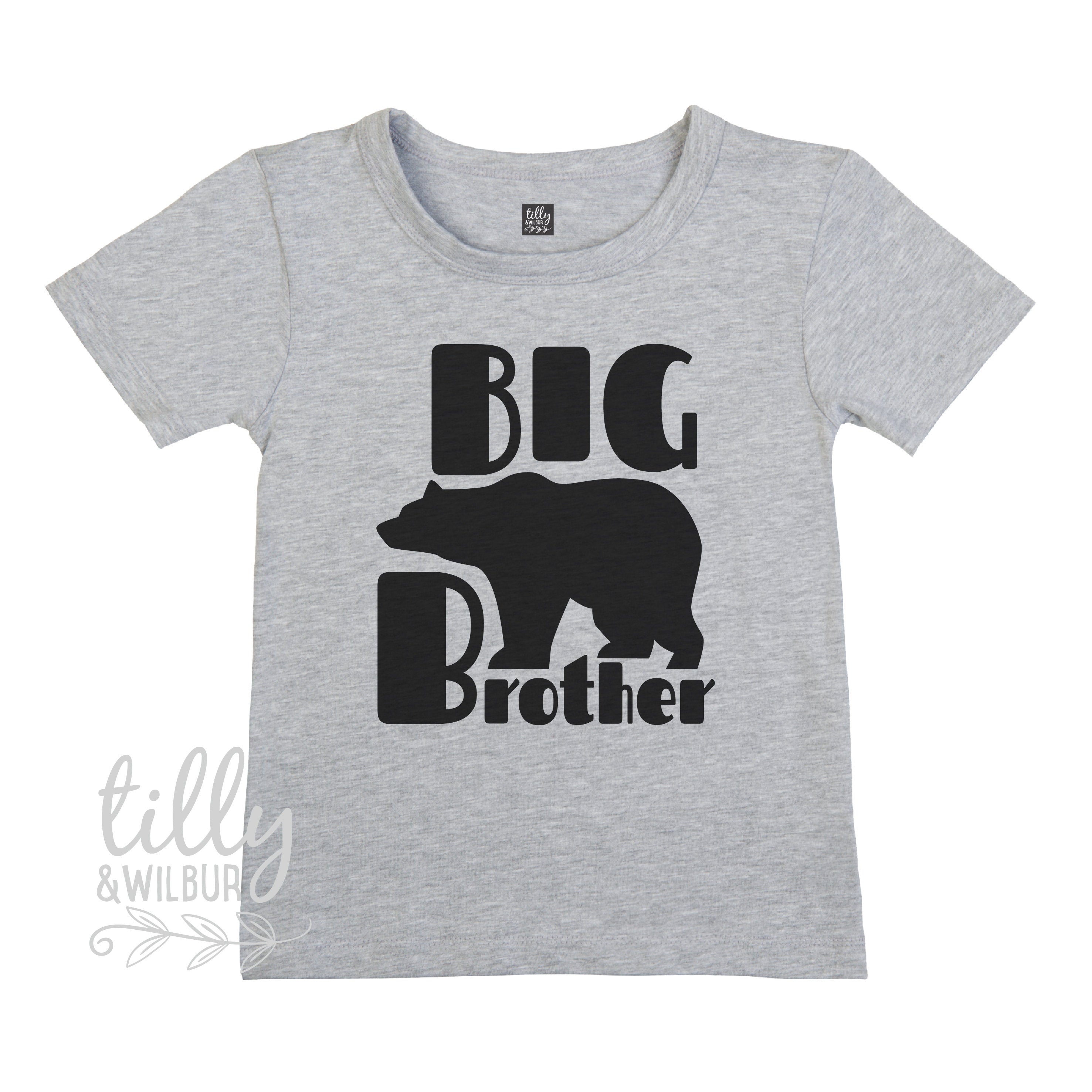 Big Brother Bear Graphic T-Shirt for Men - Funny Sibling Gift Idea - Perfect for Casual Wear, Family Events & Gifting