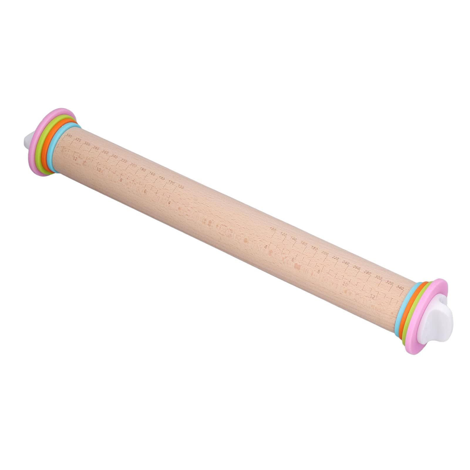 Best Wooden Rolling Pin for Baking - Ergonomic Adjustable Lightweight Dough Roller (43cm) - Perfect for Pizza, Pasta, Cookies & Pastry Making
