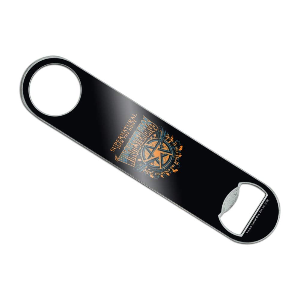 Supernatural The Bros Stainless Steel Vinyl-Covered Bartender Speed Bar Bottle Opener - Premium Bar Tool for Bartending, Home Bars & Party Use