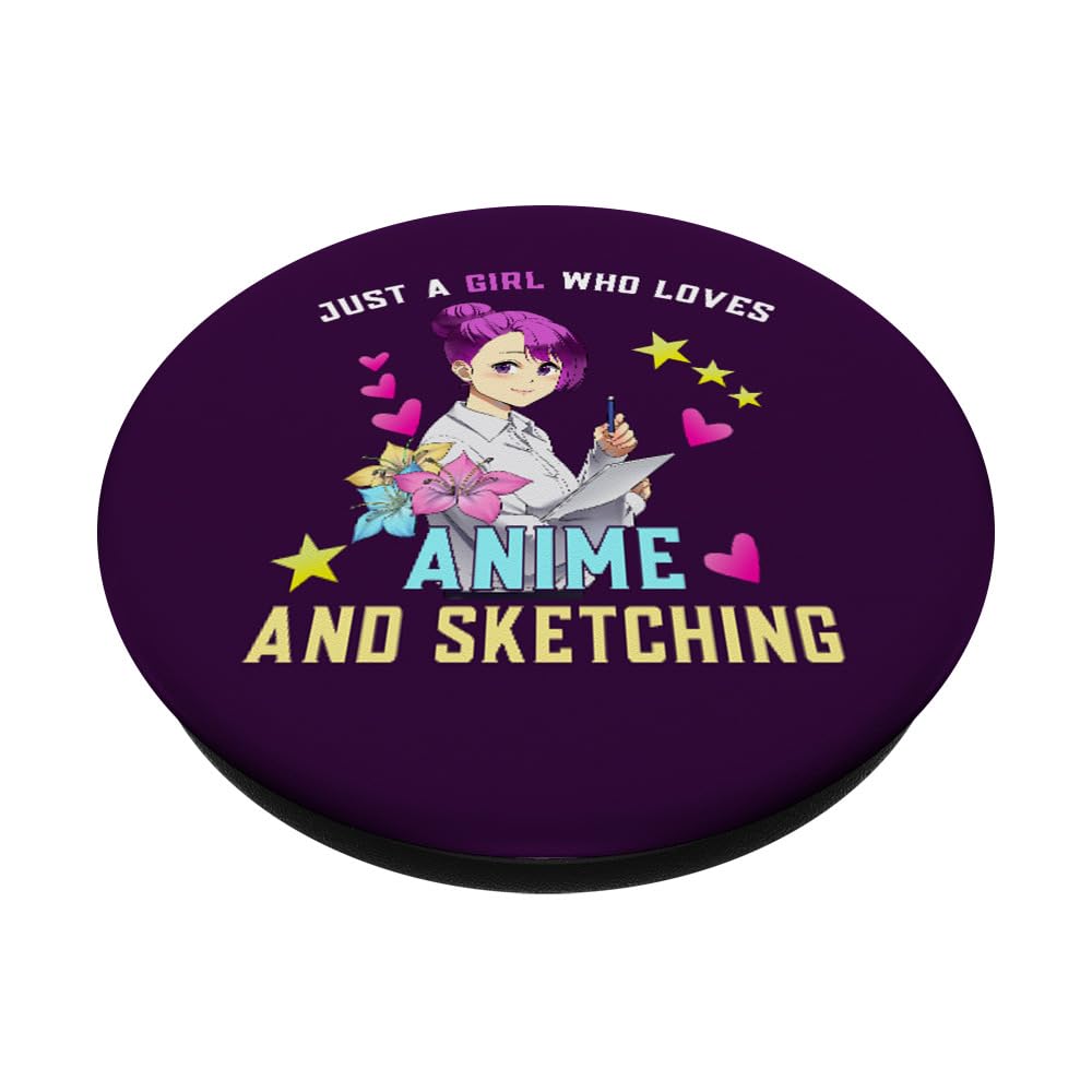 Anime & Sketching Lover PopSockets Adhesive PopGrip - Swappable Phone Grip & Stand for Artists, Students & Anime Fans - Perfect for Phones, Tablets & Sketchbooks