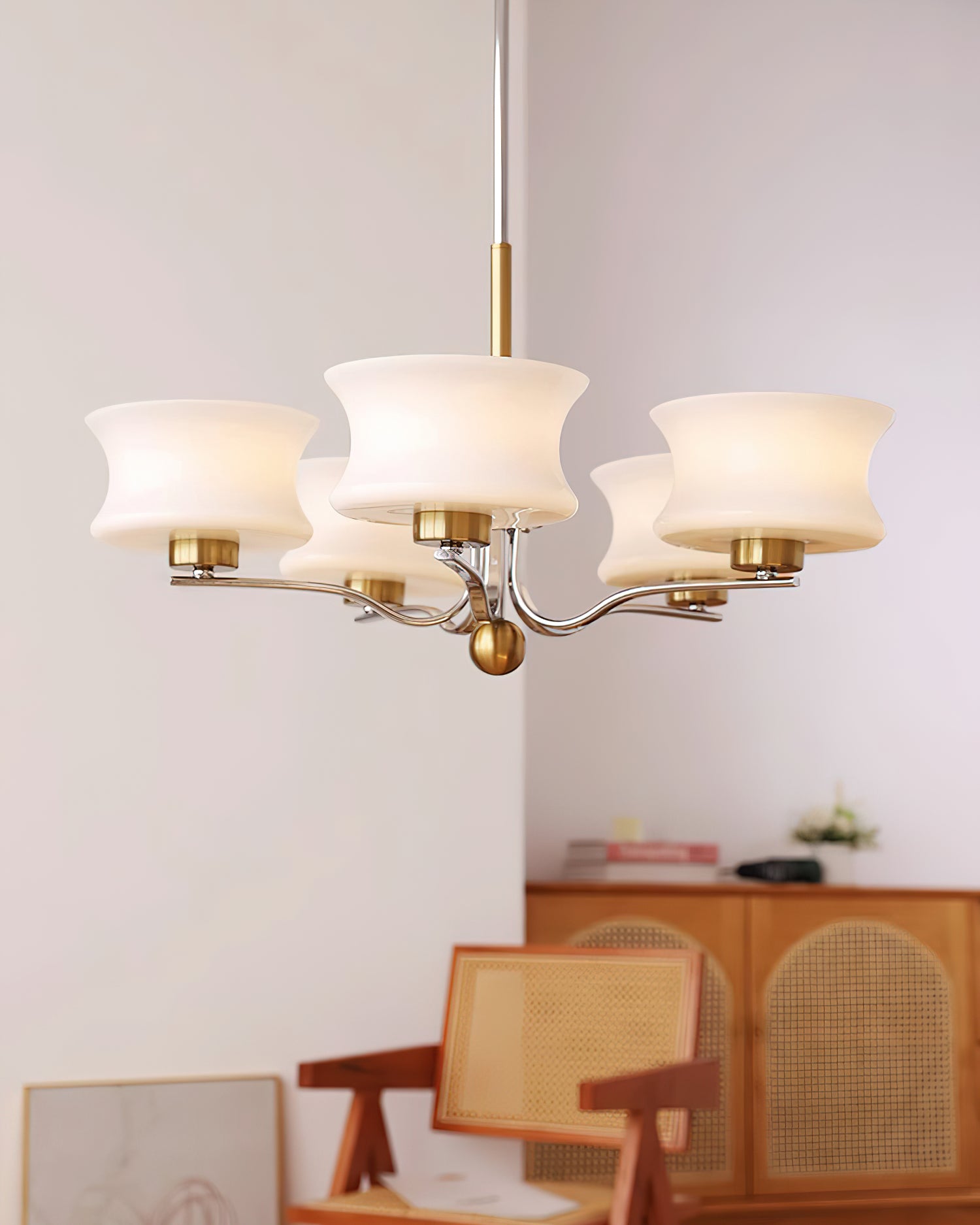 Anath Modern Chandelier - Elegant Crystal Ceiling Light Fixture for Dining Room, Living Room, Bedroom | Perfect for Home Decor, Wedding & Party Lighting