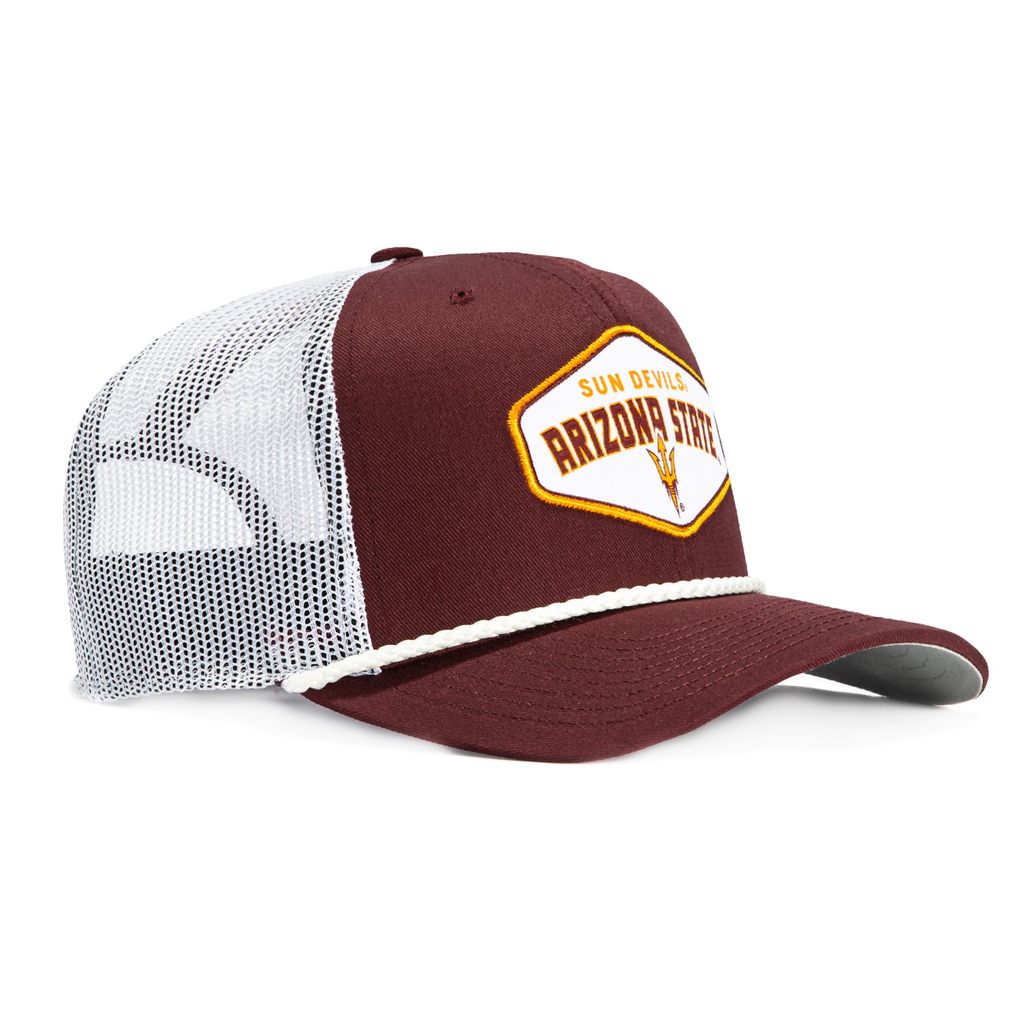 47 Brand Arizona State Sun Devils Ace Out Snapback Trucker Hat - Maroon & White - Perfect for College Football Games, Tailgating & Fan Apparel