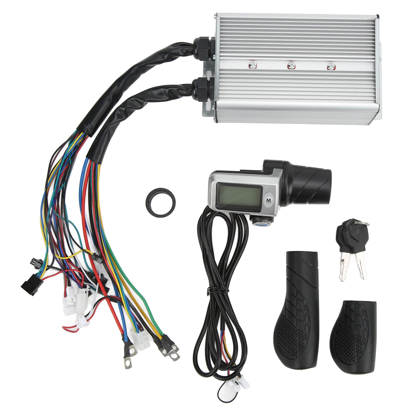 36V 48V 1500W Electric Bike Controller Kit - Brushless Motor Controller with LCD Display & Throttle Grip for E-Bike Conversion - Perfect for DIY Electric Bicycle Upgrades & Commuting