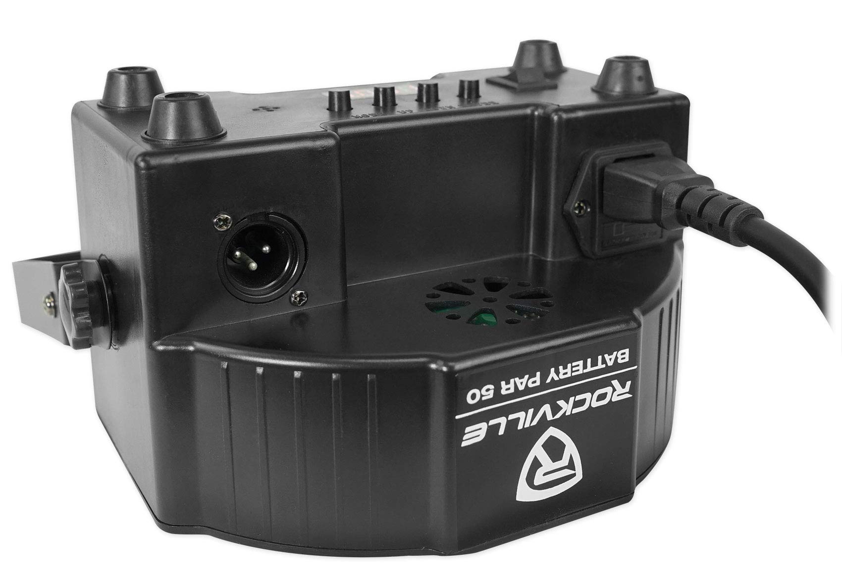 Rockville PAR 50 Rechargeable LED DMX DJ Wash Lights with Remote Control & Carrying Bag - Professional Stage Lighting for Clubs, Weddings, and Live Events
