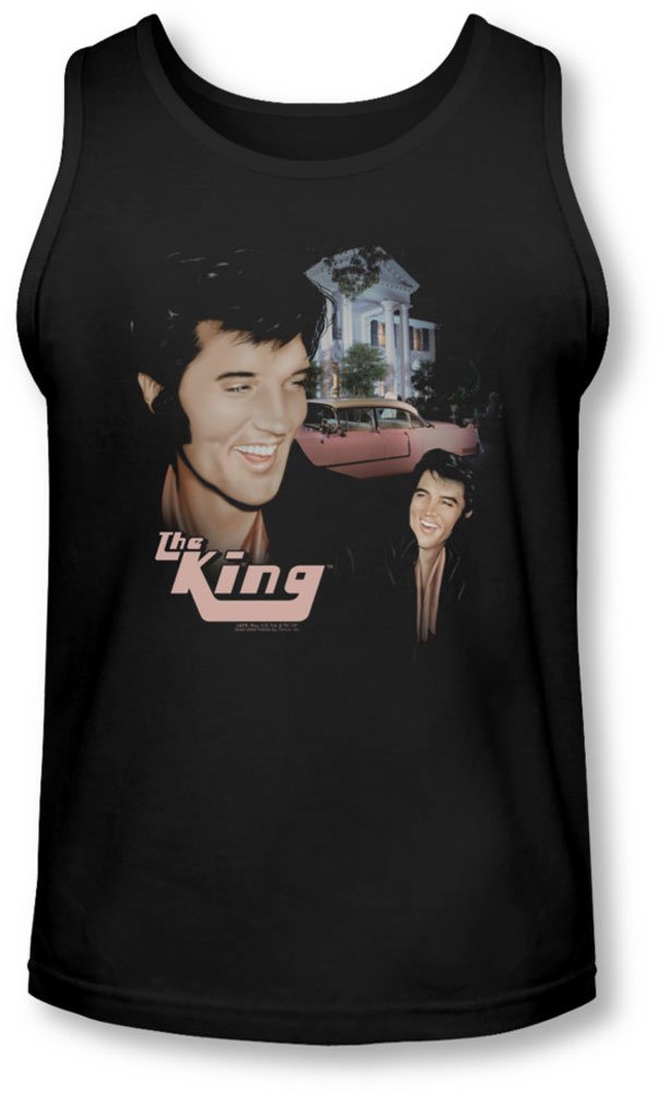 Elvis Presley Men's Home Sweet Home Sleeveless Tank Top - Vintage Rock Music T-Shirt for Concerts, Parties & Casual Wear