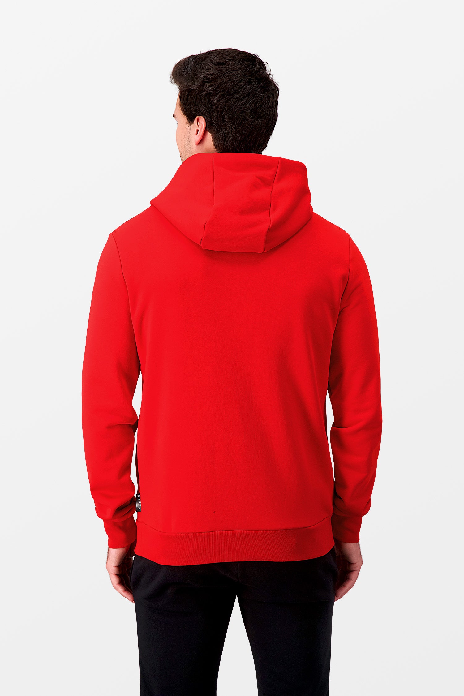 Philipp Plein Red Institutional Hoodie - Stylish Men's Pullover Sweatshirt for Casual Wear & Street Fashion