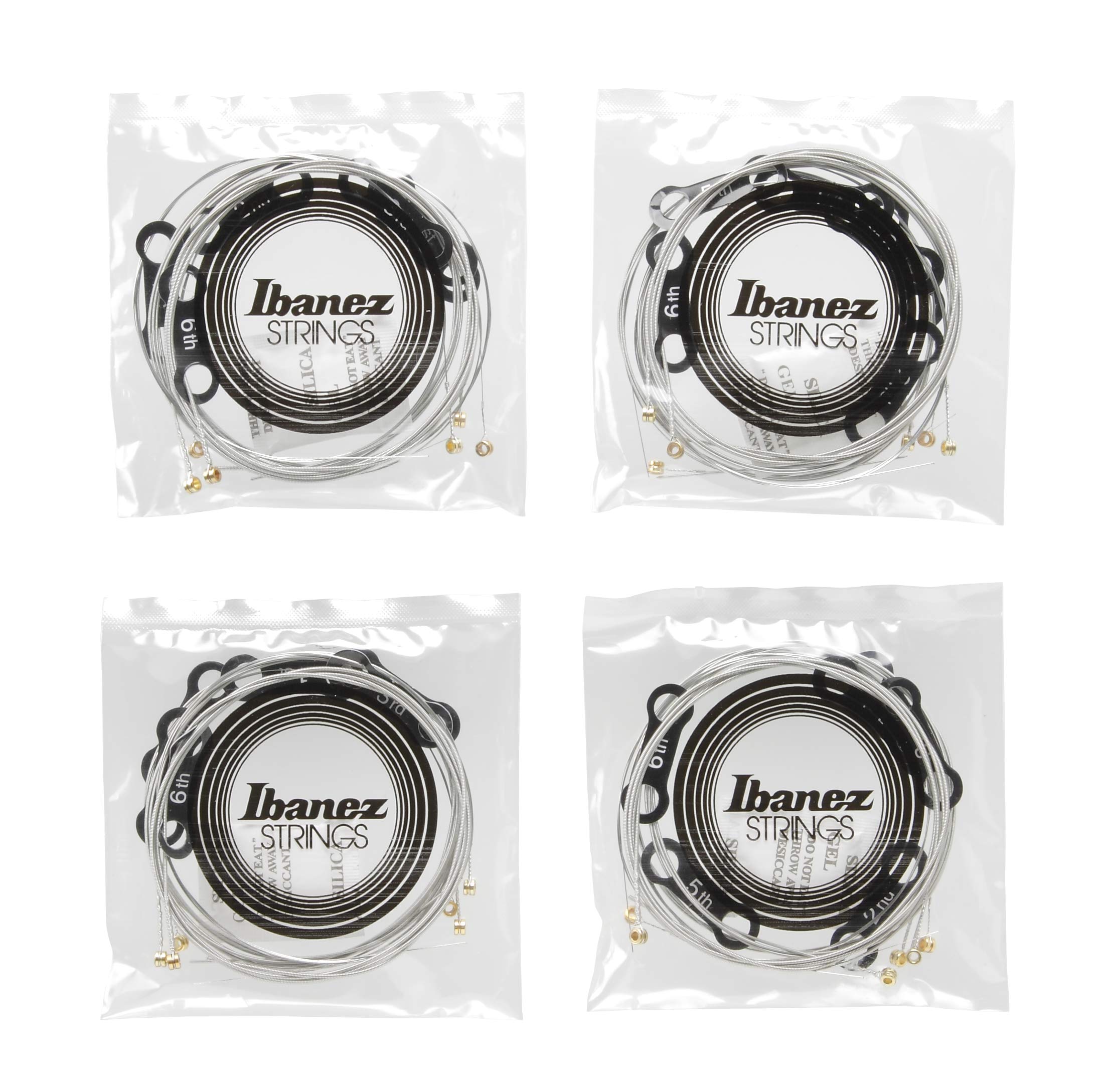 Ibanez PIEGS6 Electric Guitar Strings - 4 Pack Set for Rock, Blues & Metal | High-Quality Nickel Wound Strings for Electric Guitars | Perfect for Live Performances & Studio Recording