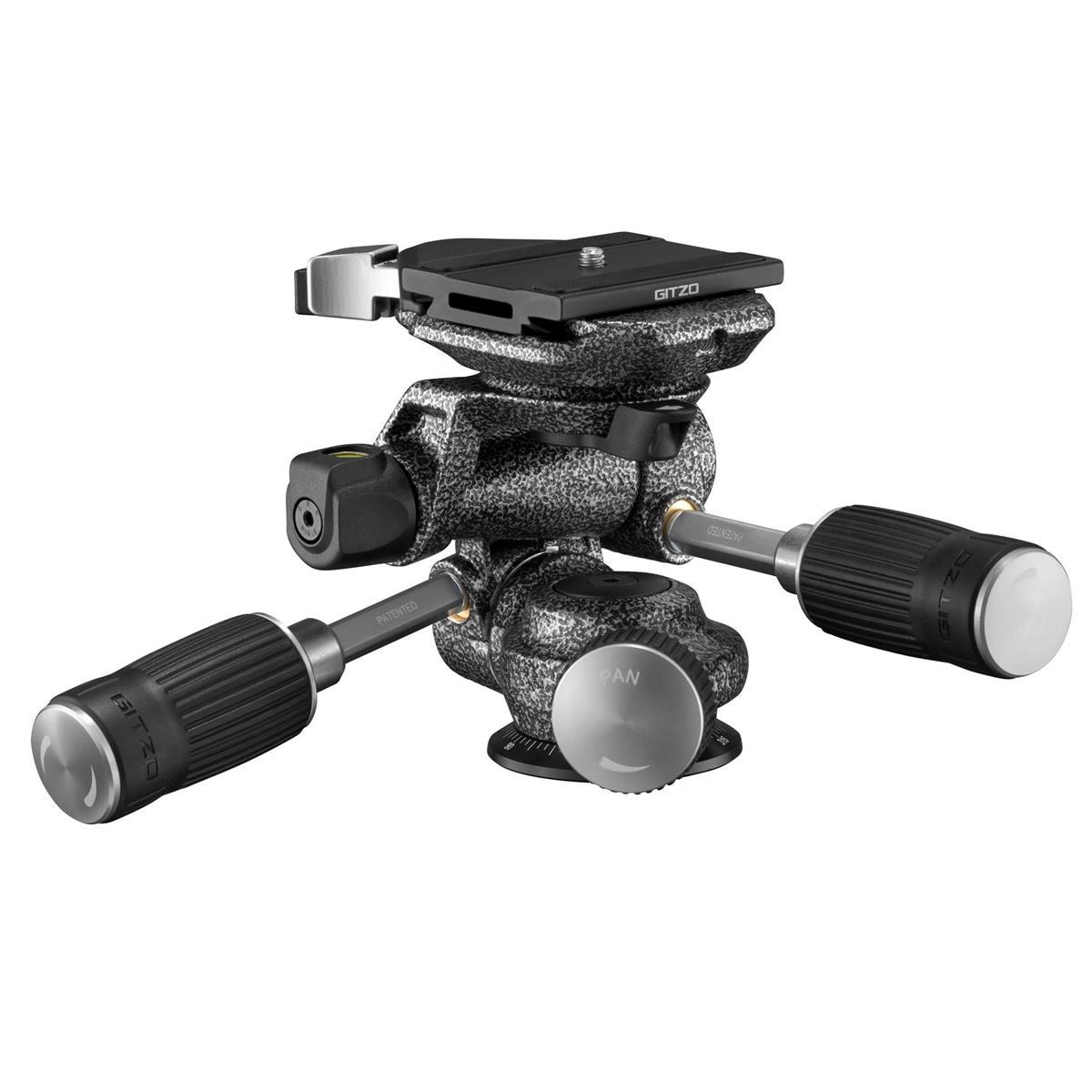 Gitzo GHF3W Professional 3-Way Fluid Video Tripod Head - Smooth Pan & Tilt for DSLR & Camcorders - Perfect for Filmmaking, Photography & Live Streaming