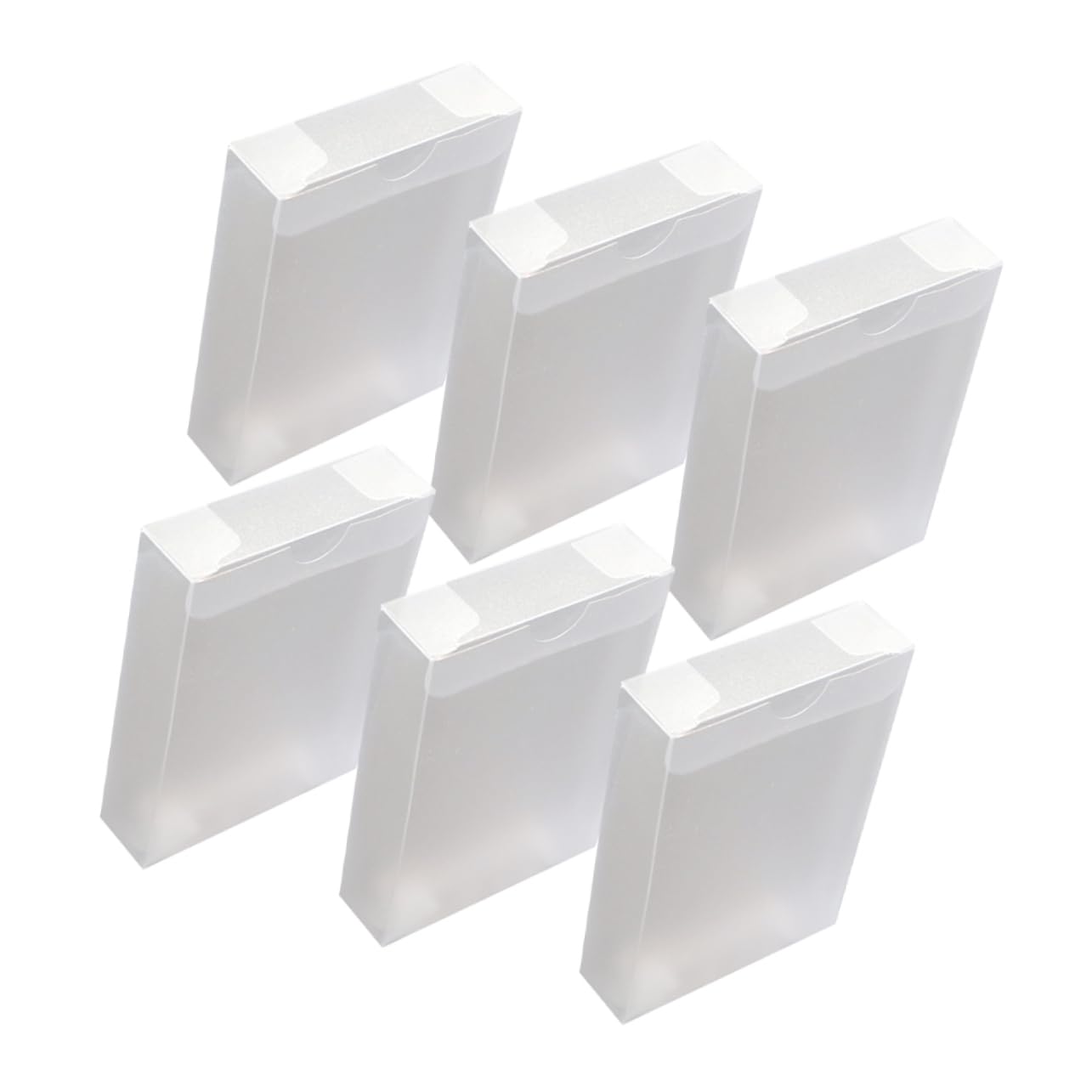 Alasum 6-Piece Plastic Poker Card Storage Box Set - Durable Rectangular Card Holders for Game Cards, Card Decks & Collectibles - Portable Card Container for Travel, Casino, Poker Nights & Home Storage