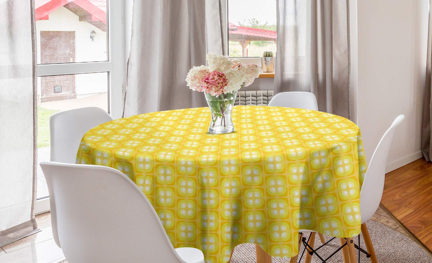 Ambesonne Round Tablecloth 60