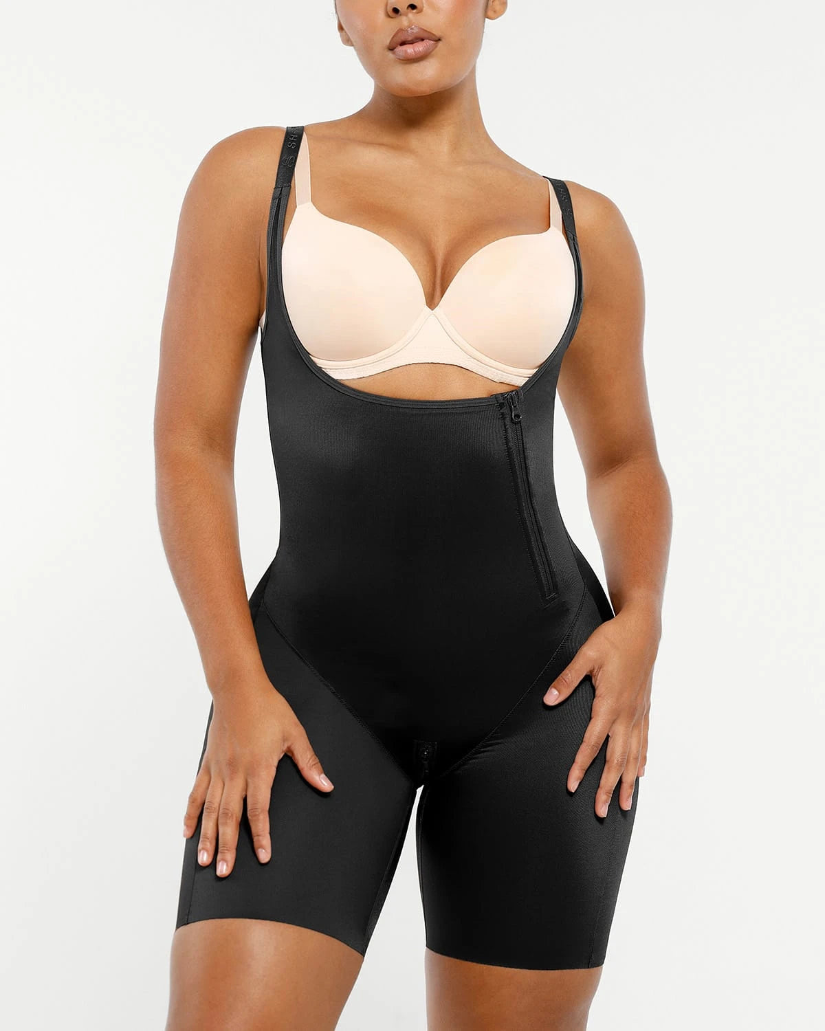 AirSlim® Open Bust Butt Lifting Full Bodysuit Shapewear - Tummy Control Waist Trainer for Women | Perfect for Wedding, Party & Everyday Wear