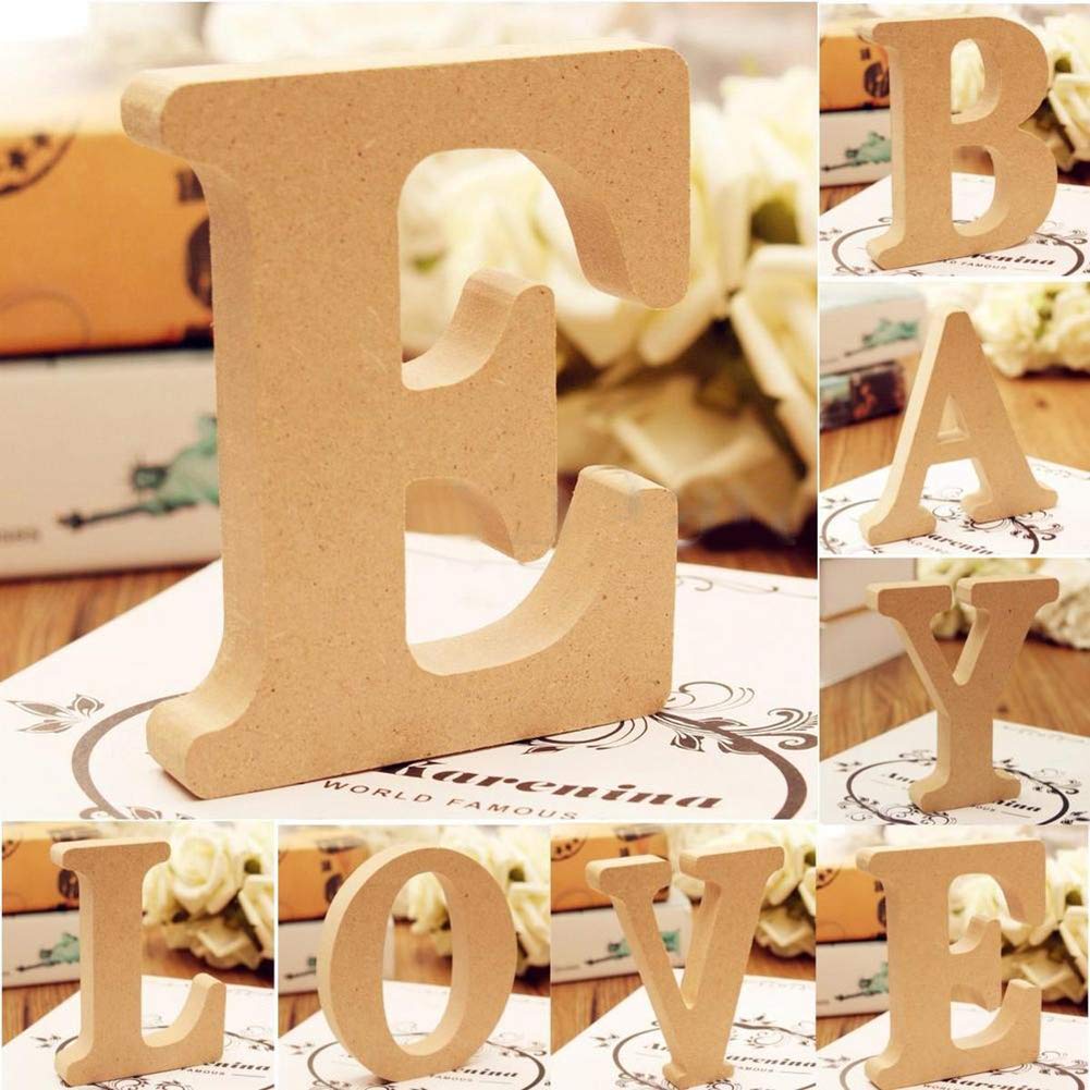 Freestanding A-Z Wooden Alphabet Letters for Home Decor, Wedding Gifts, Bookshelf & Desktop Decoration - Perfect for Nursery, Classroom, Office and Party Decorations