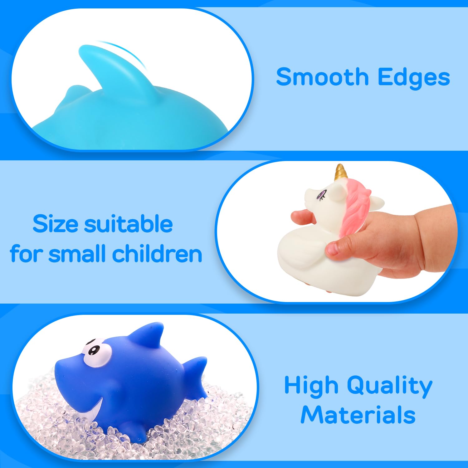 Glowing Unicorn Bath Toys for Kids - Light Up Bathtub Toys for Toddlers Boys & Girls Ages 3-8, No Hole Safe Bath Time Fun - Perfect for Sensory Play, Baby Shower Gifts & Relaxing Nighttime Baths