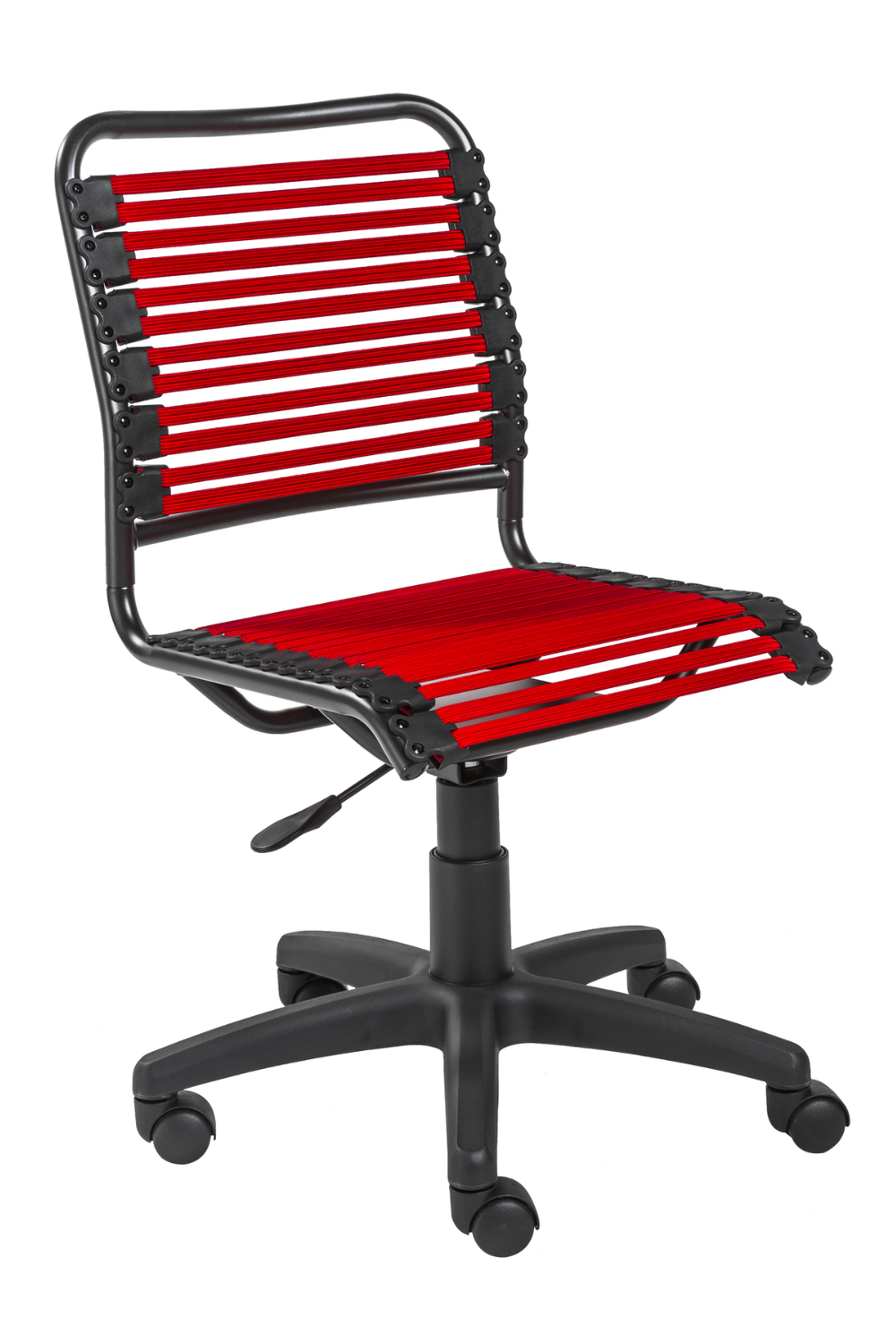 Allison Bungie Flat Low Back Office Chair - Ergonomic Mesh Desk Chair with Graphite Black Frame & Swivel Base - Perfect for Home Office, Computer Workstation & Conference Rooms