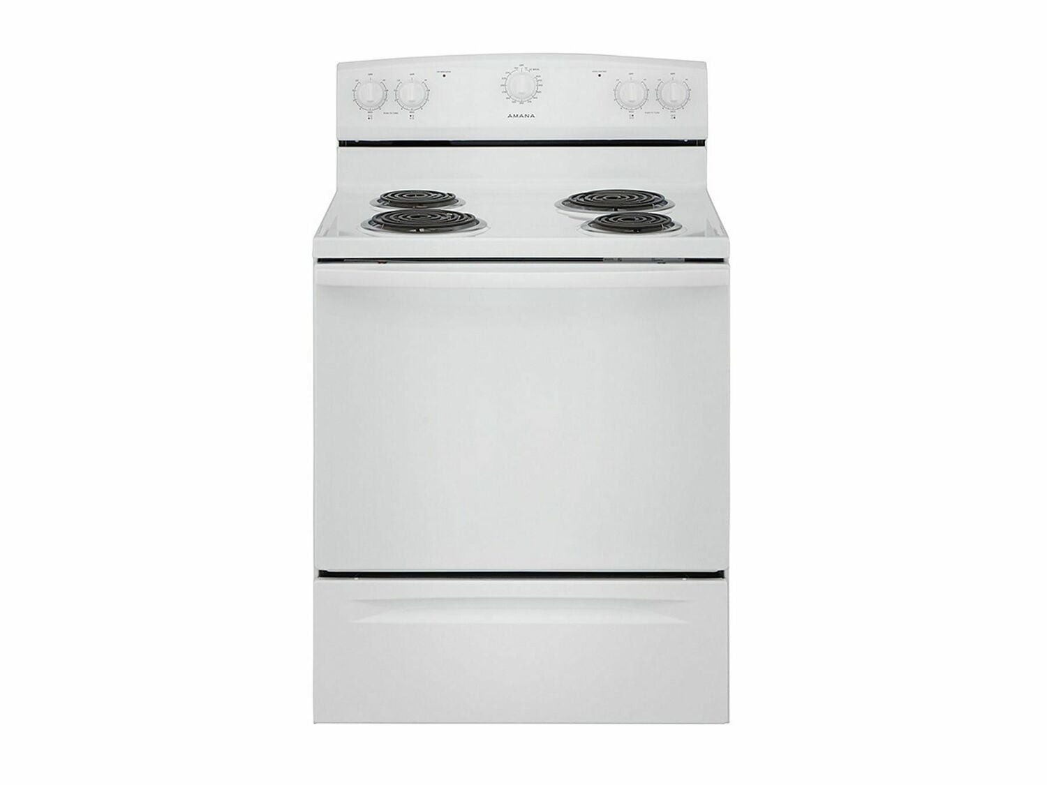 Amana ACR2303MFW 30 Inch Electric Range with Warm Hold - White | Freestanding Kitchen Appliance for Baking, Roasting & Cooking | Perfect for Home Chefs & Modern Kitchens