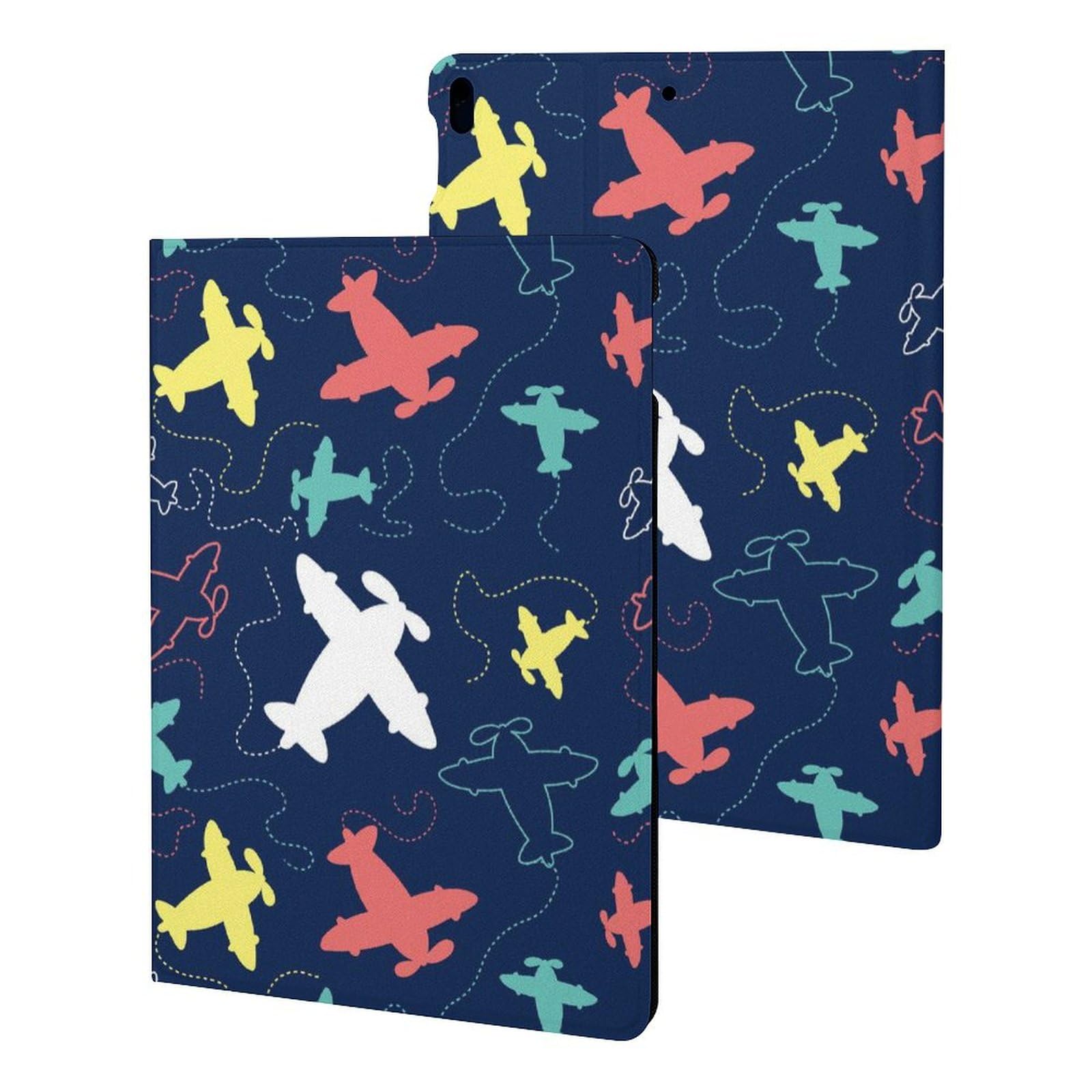 Airplane Pattern Slim Shockproof Waterproof Protective Case with Stand for iPad Pro 10.5 & iPad Air 3 (10.5 Inch) - Perfect for Travel, Work, and Home Use