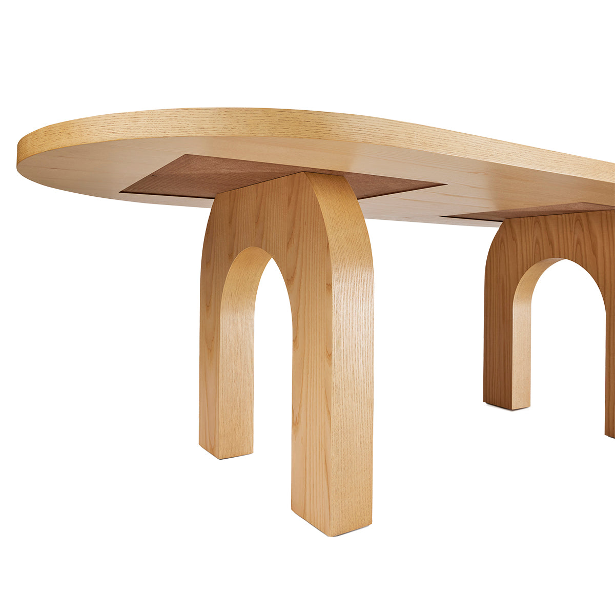 Hawk Spree Oval Dining Table - Modern Wooden Kitchen Table for 6, Farmhouse Style Dining Room Furniture - Perfect for Family Gatherings & Dinner Parties