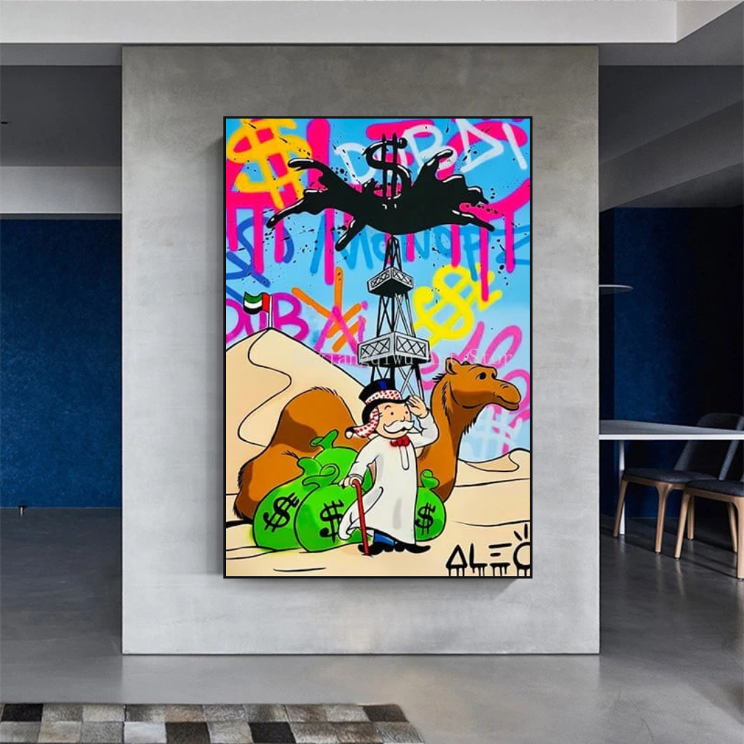 Alec Monopoly Art: Exclusive Oil Millionaire Painting - Perfect for Home Decor, Office & Art Collection
