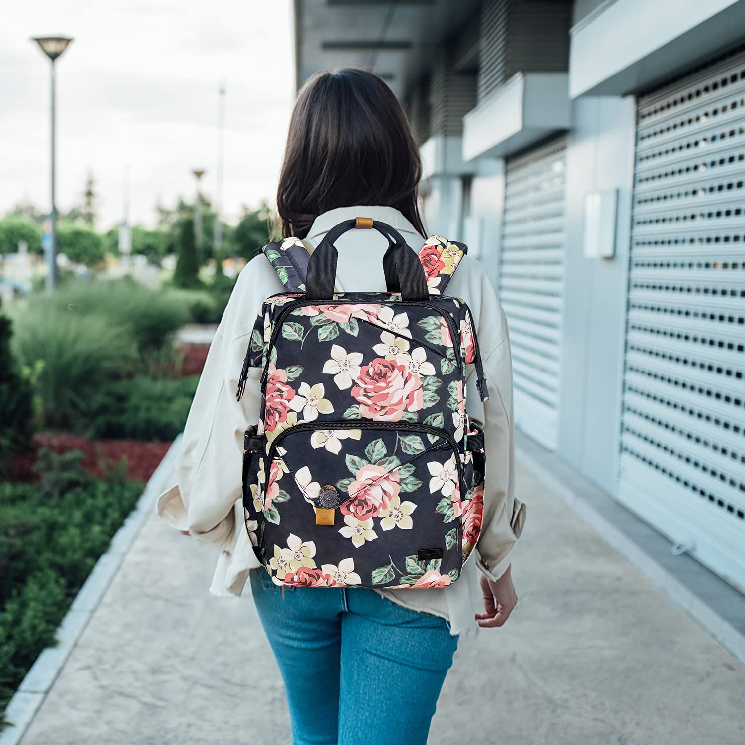 Hap Tim Carry On Backpack for Women - Lightweight Travel Laptop Backpack with USB Charging Port, Water Resistant Work Bag for Nurse, Business, College & Commuting - Perfect Nurses Week Gift (7651-BF)
