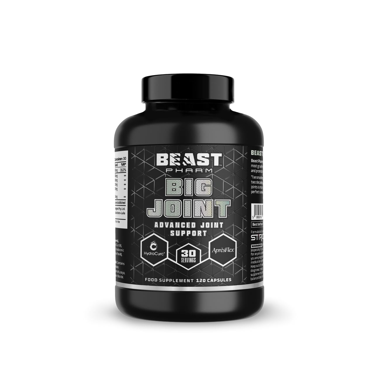 Beast Pharm Big Joint Supplement - 120 Capsules for Joint Pain Relief & Mobility Support - Ideal for Athletes & Active Lifestyles