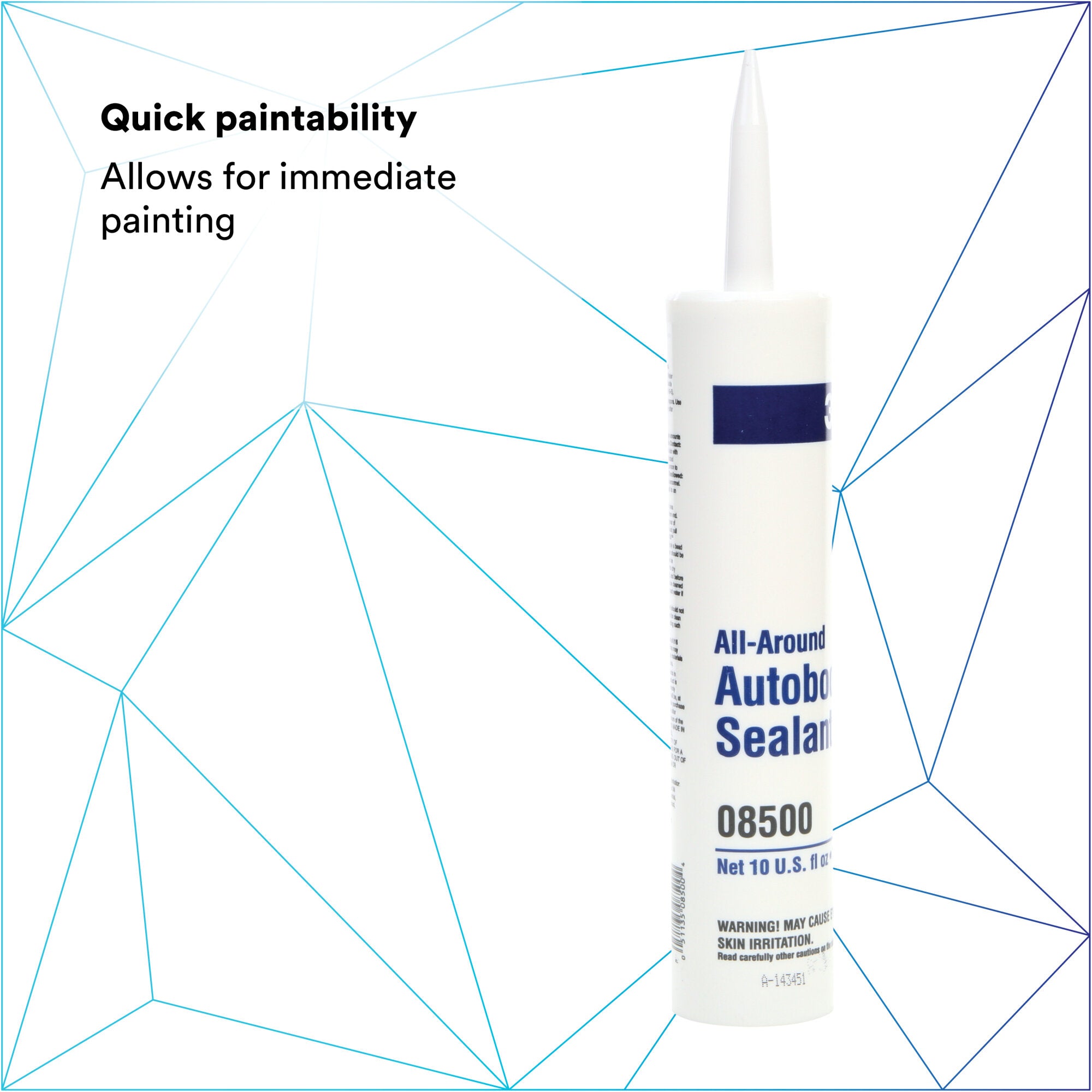 3M All Around Autobody Sealant 08500 - 1/10 Gallon Cartridge for Car Body Repair, Leak Sealing & Rust Protection - Perfect for DIY Auto Body Work & Professional Automotive Repairs