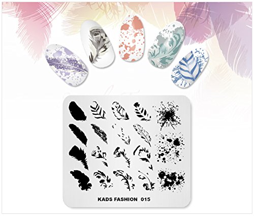Nail Art Stamping Plate Set - 10PCS Nail Design Templates with Floral & Geometric Patterns for DIY Manicure - Professional Nail Printing Tools for Salon & Home Use (Fashion 015) - Perfect for Parties, Weddings & Everyday Nail Art