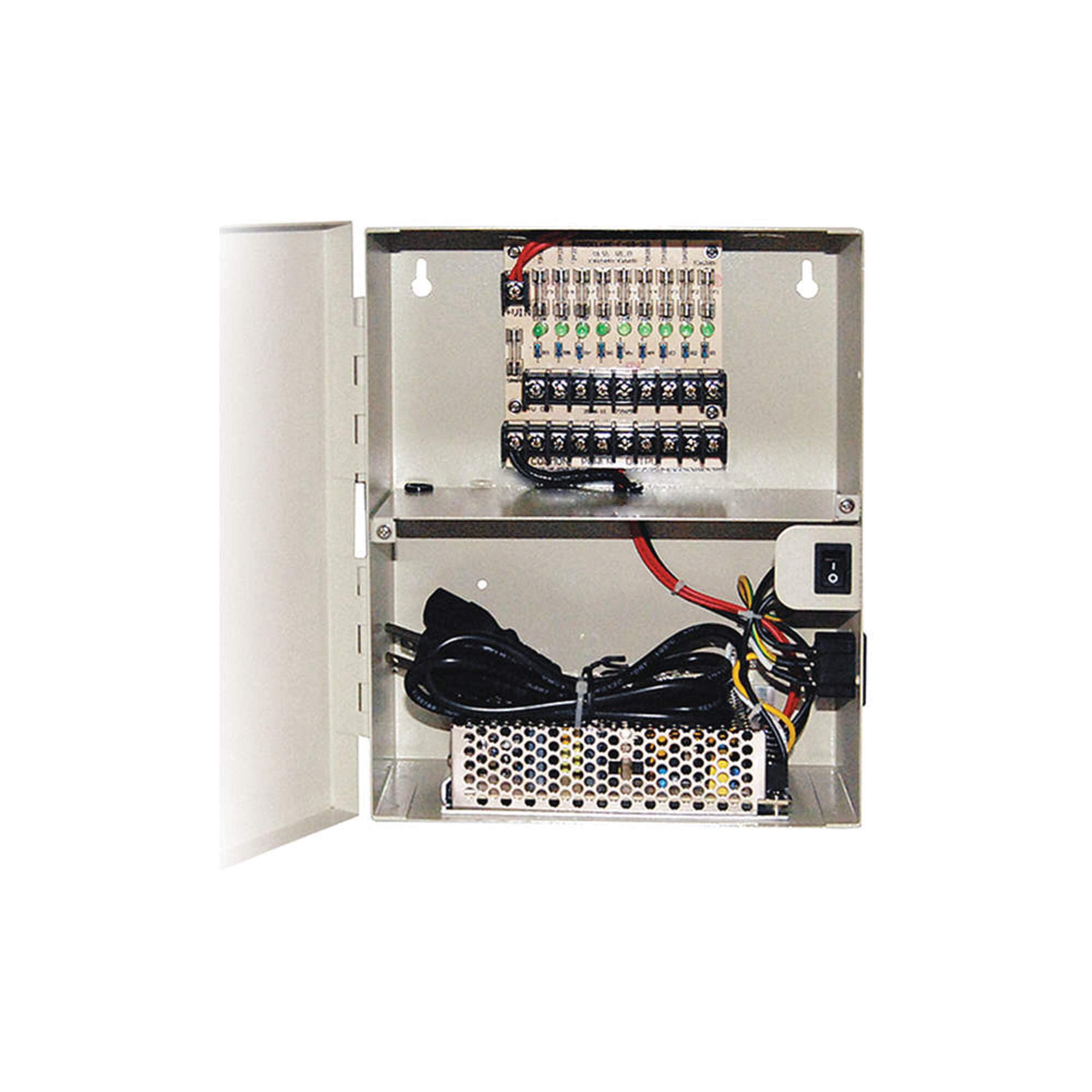 LTS AT1210A-D07 9 Channel 10Amp UL Listed DC12V Power Supply - Reliable Multi-Channel Power Solution for LED Strips, CCTV Cameras & Home Automation Systems