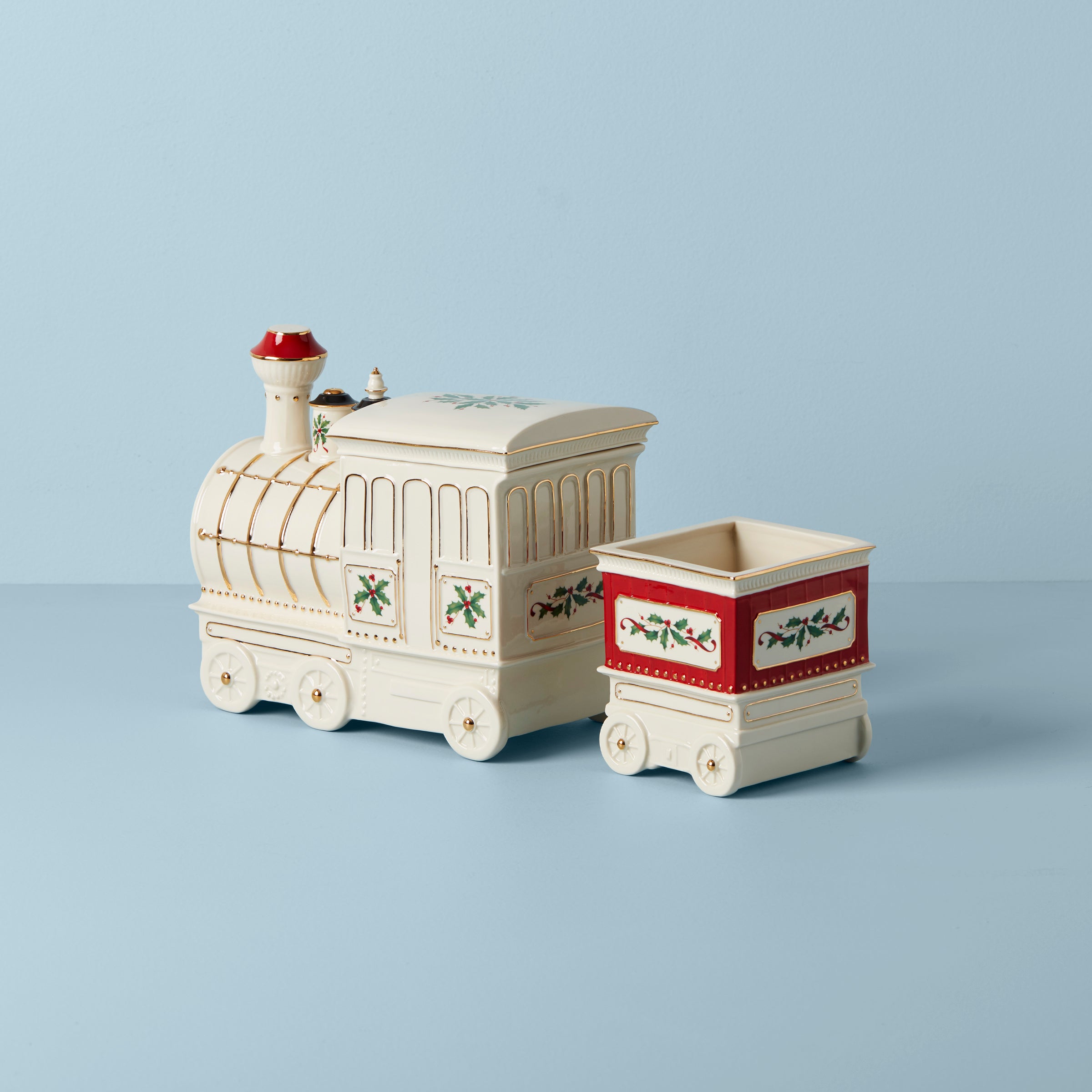 5-Piece Holiday Train Serving Set - Perfect for Christmas Dinner, Party Platters & Festive Gatherings