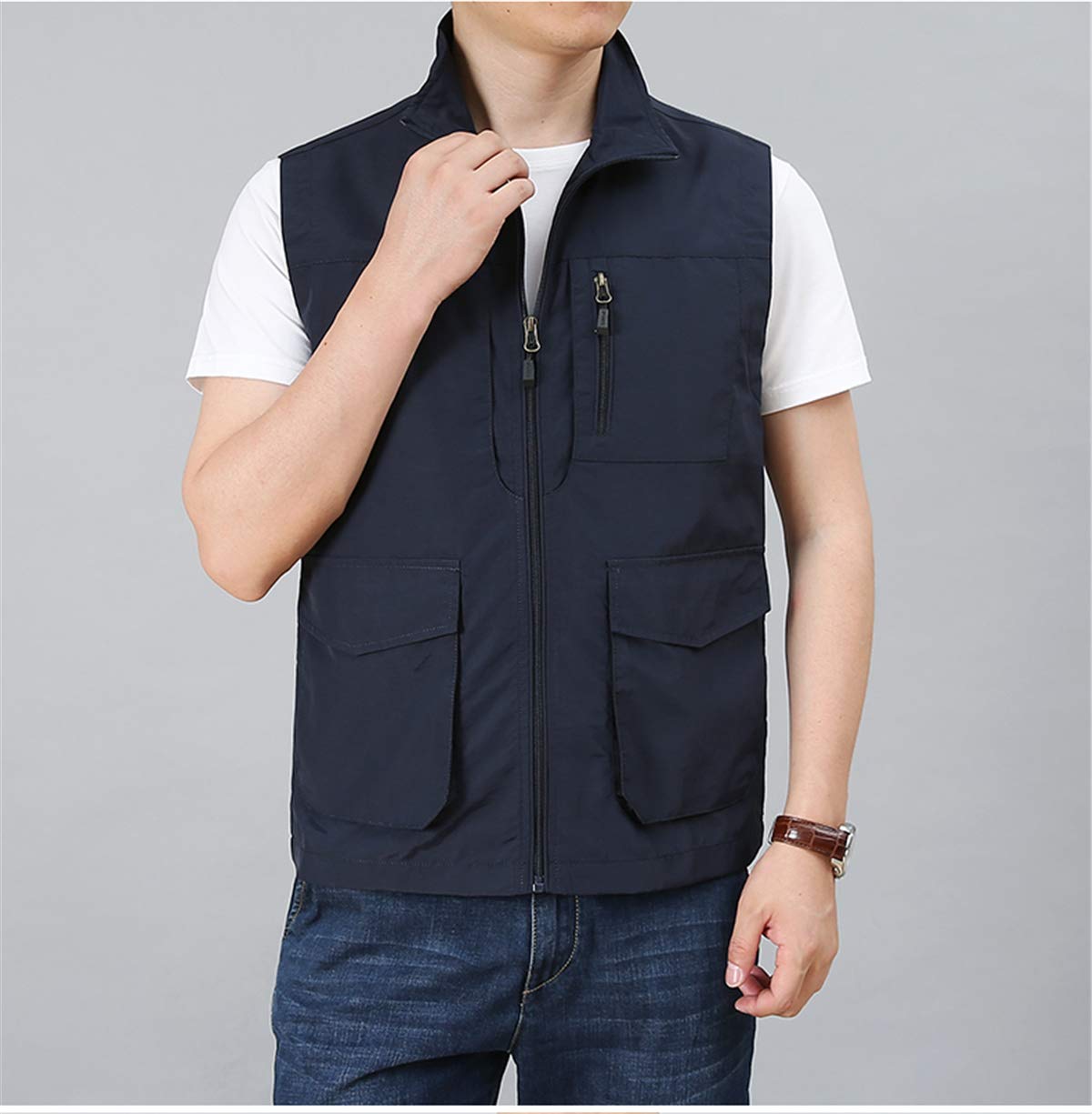 Shanghai Story Men's Quick Dry Outdoor Fishing Vest with Multiple Pockets - Lightweight Summer Work Jacket for Travel, Safari & Adventure | Perfect for Hiking, Camping & Outdoor Activities