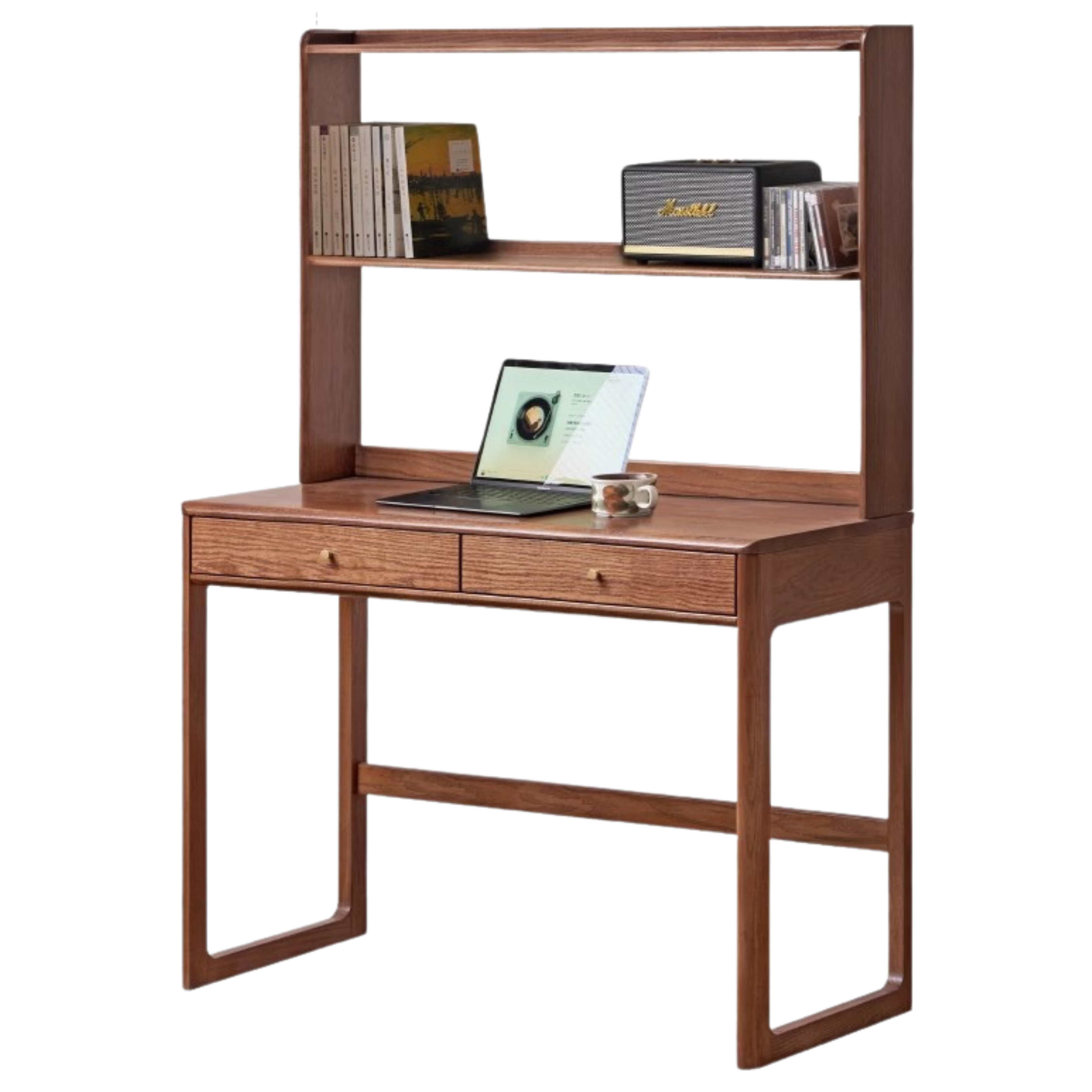 Solid Oak Wood Small Office Desk - Compact & Durable Home Office Furniture for Writing, Studying & Remote Work