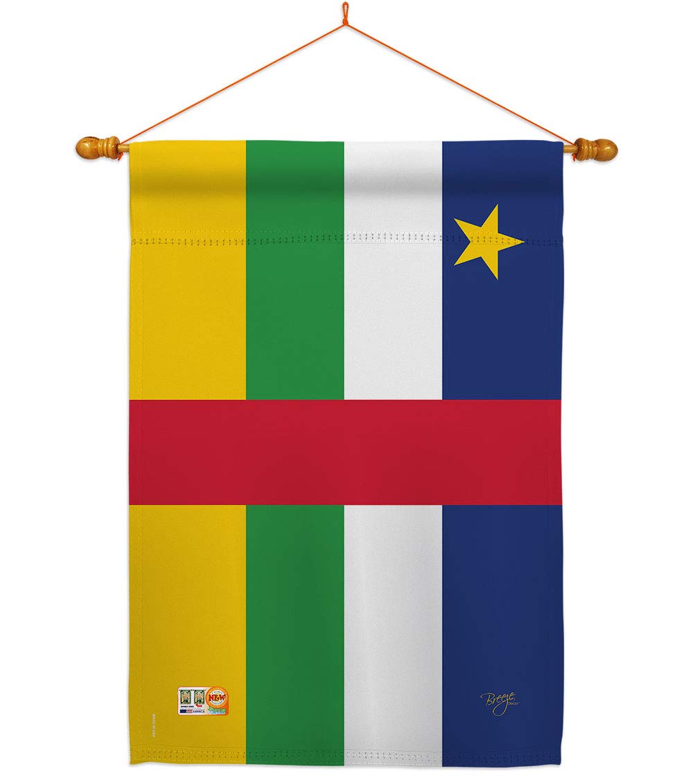 African Republic House Flag Set 28x40