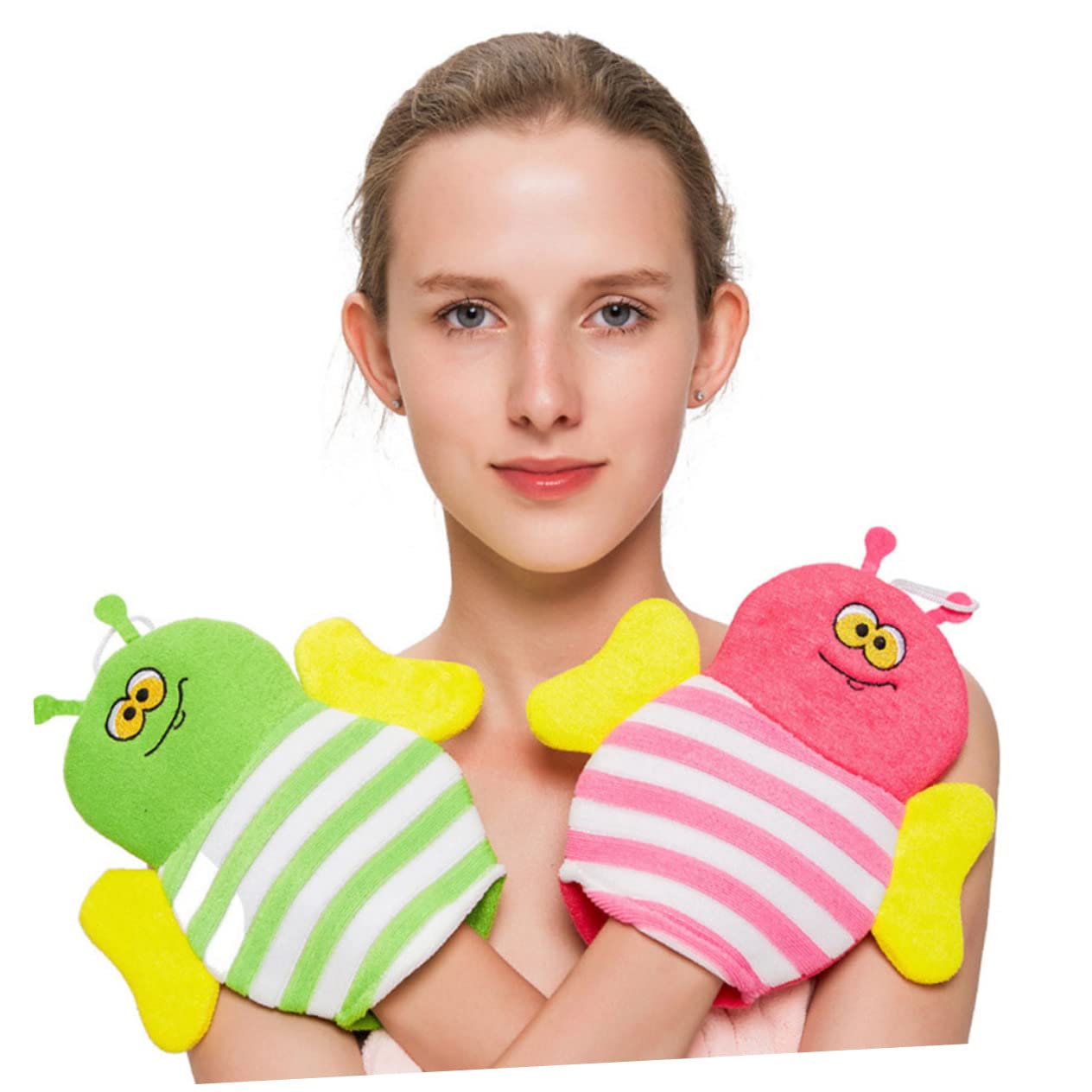 15 Pcs Kids Bath Gloves & Washcloths - Soft Polyester Cotton Bath Towel Puppets for Toddler & Baby Bath Time Fun - Perfect for Sensitive Skin, Playtime & Learning Colors