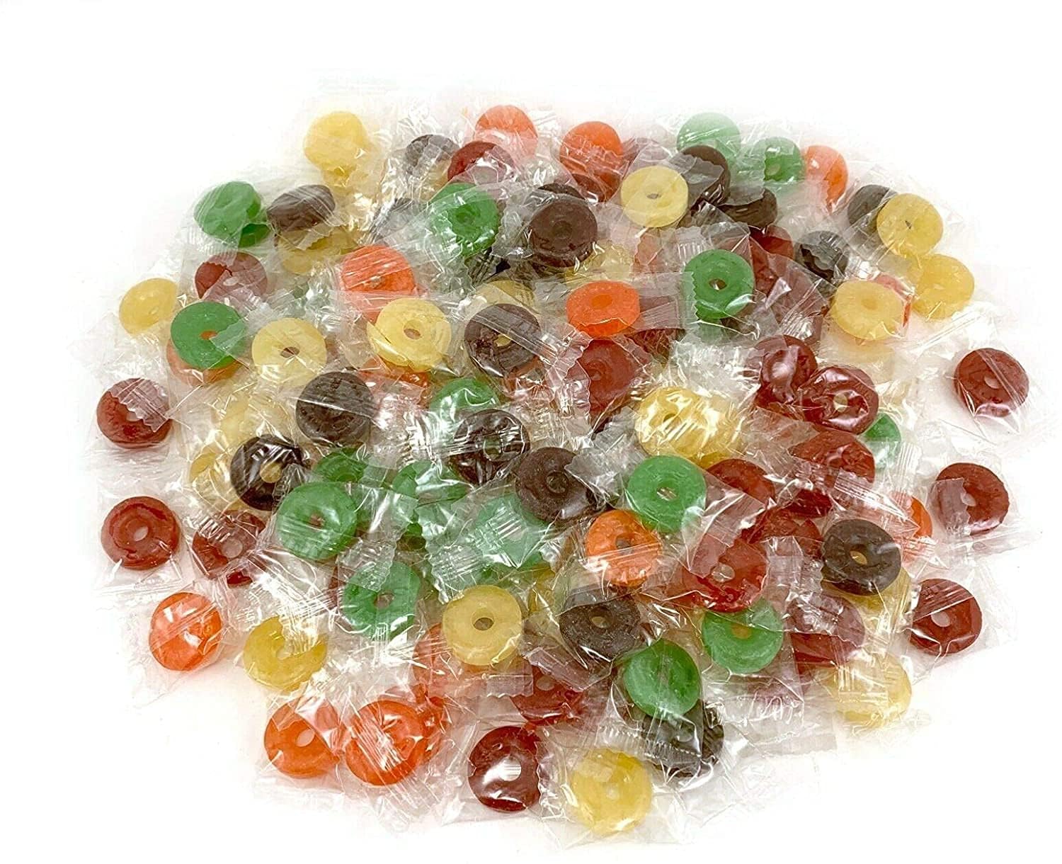 Smiling Sweets Life Savers Hard Candy - 5 Assorted Flavors (Cherry, Watermelon, Orange, Pineapple, Raspberry) - 2 lb Bulk Bag - Individually Wrapped Candies - Perfect for Pantry Stocking, Party Favors, Office Snacks & Holiday Treats