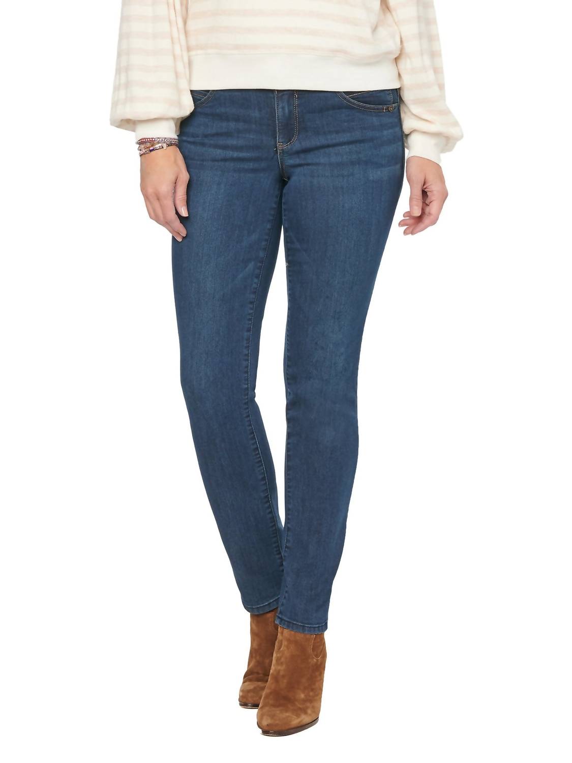 Absolution Straight Leg Jeans for Women - Indigo Wash Denim Pants | Perfect for Casual Wear, Office & Everyday Outfits