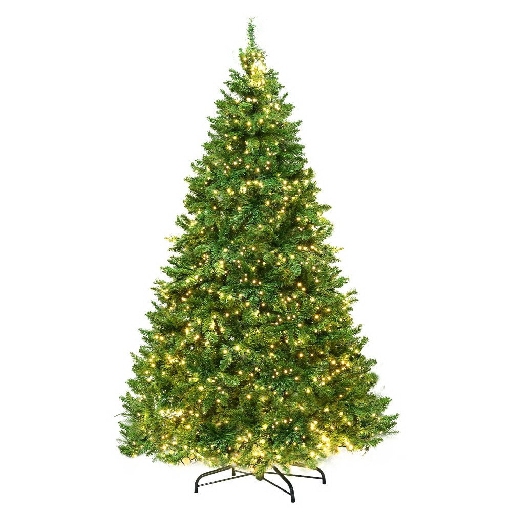 2.4M Pre-Lit Christmas Tree with 1488 Warm White LED Lights - Perfect for Living Room, Office, and Holiday Decorations