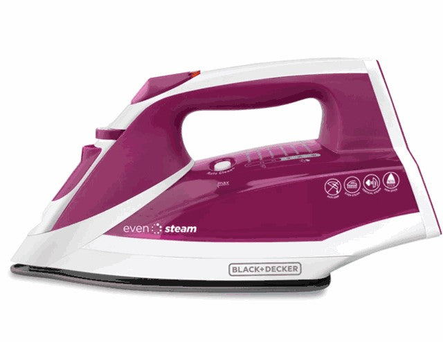 Black+Decker IR2011 1200 Watt Steam Iron with Non-Stick Soleplate - 220V European Voltage (Not for USA) - Perfect for Travel & Home Ironing Clothes