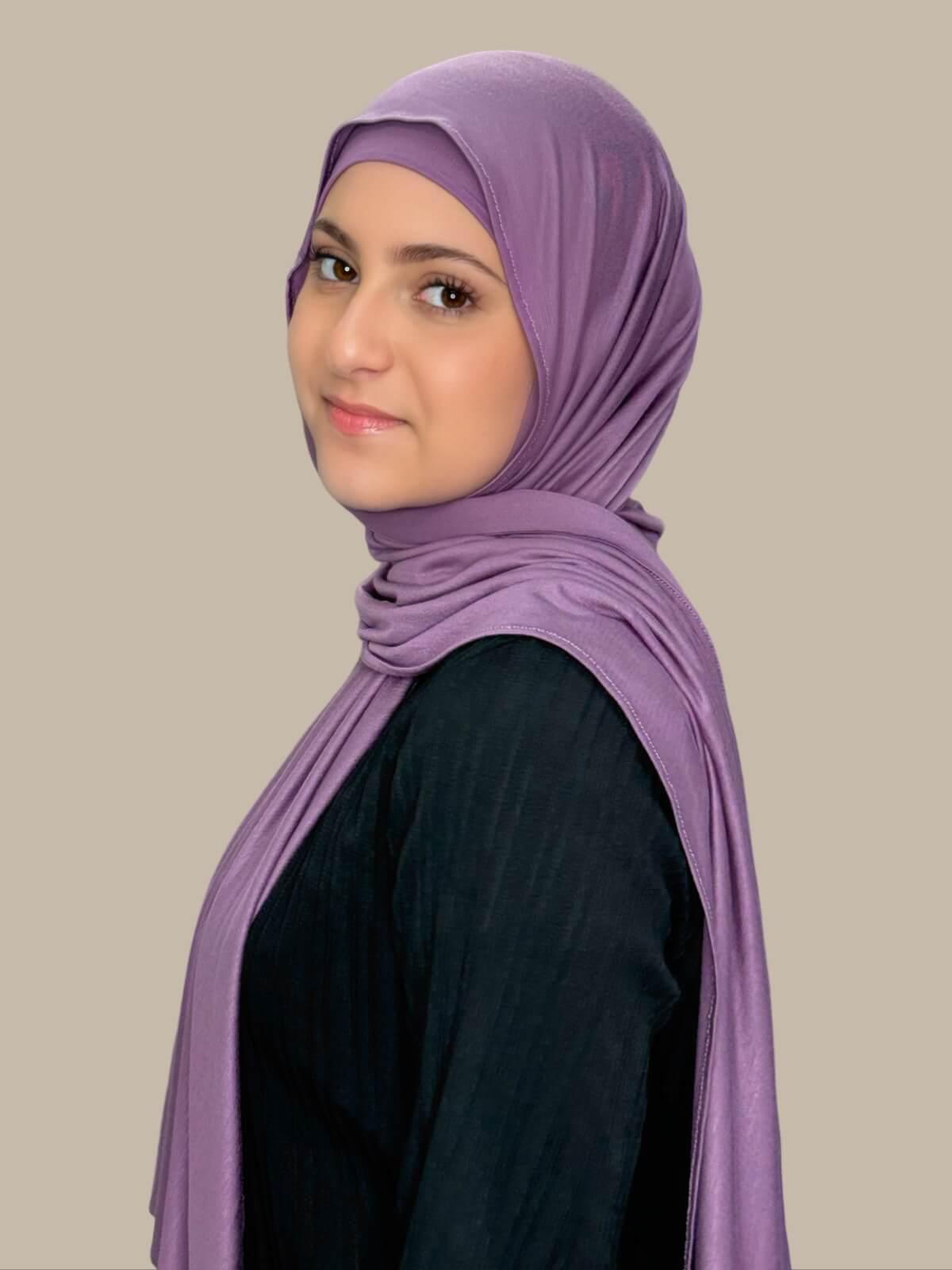 Modish Girl Premium Jersey Hijab - Soft Mauve Taupe Scarf for Muslim Women - Perfect for Daily Wear, Prayer & Special Occasions
