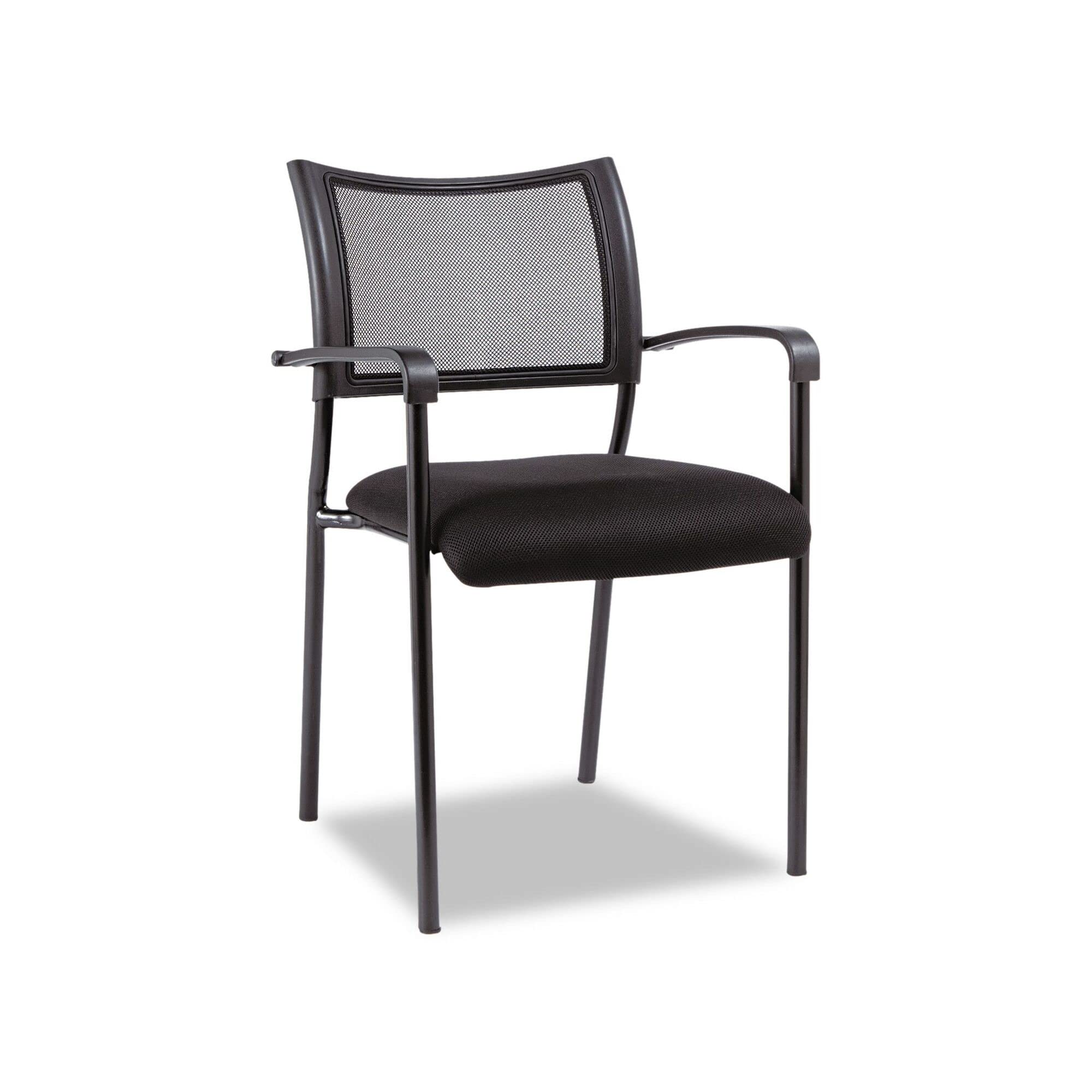 Alera Eikon Series Stacking Mesh Guest Chair - Black (2-Pack) | Ergonomic Office Chair with Breathable Mesh Back | Perfect for Conference Rooms, Waiting Areas & Home Offices