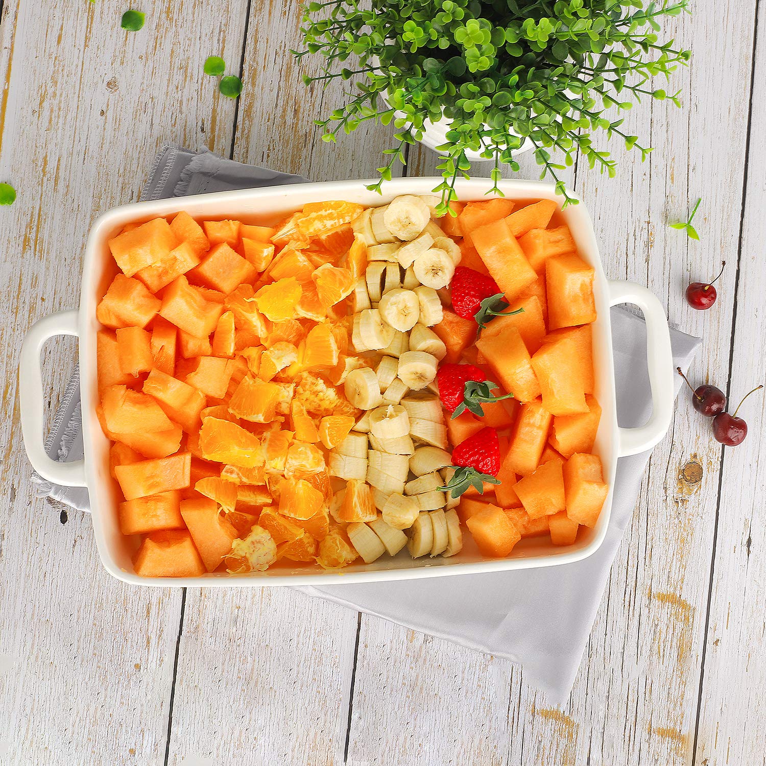 Premium Heavy Duty Ceramic Baking Pan - 3.6 Quart Rectangular Oven Dish for Cakes, Lasagna & Banquets | Non-Stick Bakeware for Home & Commercial Kitchens | Perfect for Baking, Roasting & Meal Prep