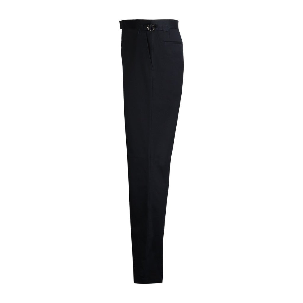 Men's Henry Cotton Stretch Side Adjustable Chino Pants in Navy Blue - Comfortable & Stylish for Work, Casual & Travel
