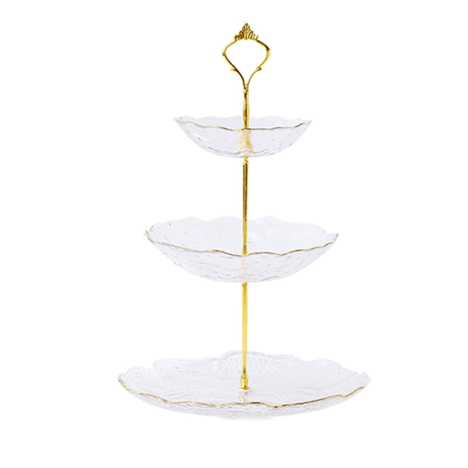 2-Tier or 3-Tier Gray Glass Cake Stand - Round Cupcake Display for Afternoon Tea, Party Dessert Serving, Wedding & Birthday Food Presentation