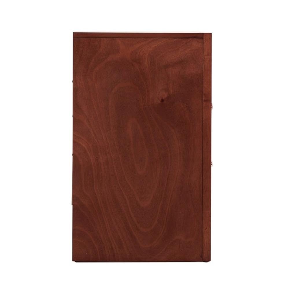 Glory Furniture Marilla 3-Drawer Cherry Wood Nightstand - Bedside Table for Bedroom, Living Room & Guest Room Storage