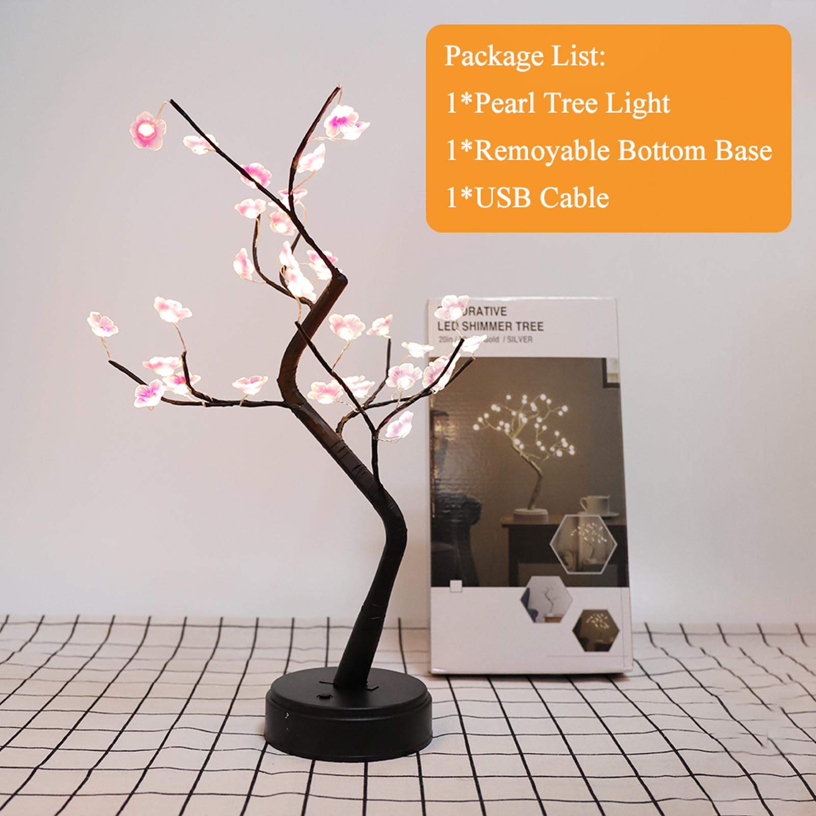 Lxcom LED Cherry Blossom Bonsai Tree - 18