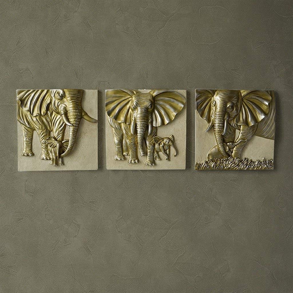 LIUSHI Resin Animal Sculpture - Vintage Home Decor Statues for Living Room Wall, Unique Hanging Wall Art & Mural Background Decorations | Perfect for Farmhouse, Boho & Modern Interior Design Styles