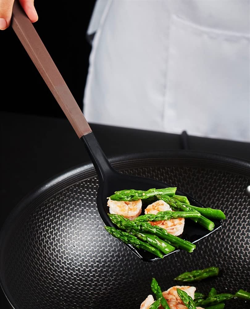Premium 4-Piece Silicone Cooking Utensil Set with Wooden Handles - Food Grade Kitchen Tools for Baking, Stirring & Serving - Non-Scratch Heat-Resistant Kitchen Gadgets for Pots, Pans & Nonstick Cookware