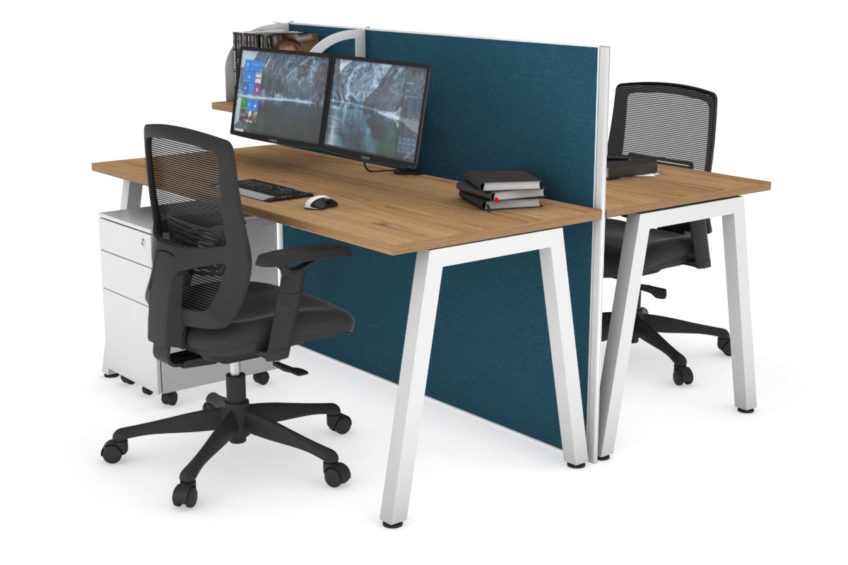 Horizon Quadro 2-Person Office Workstation Bench with A-Legs - 47.2