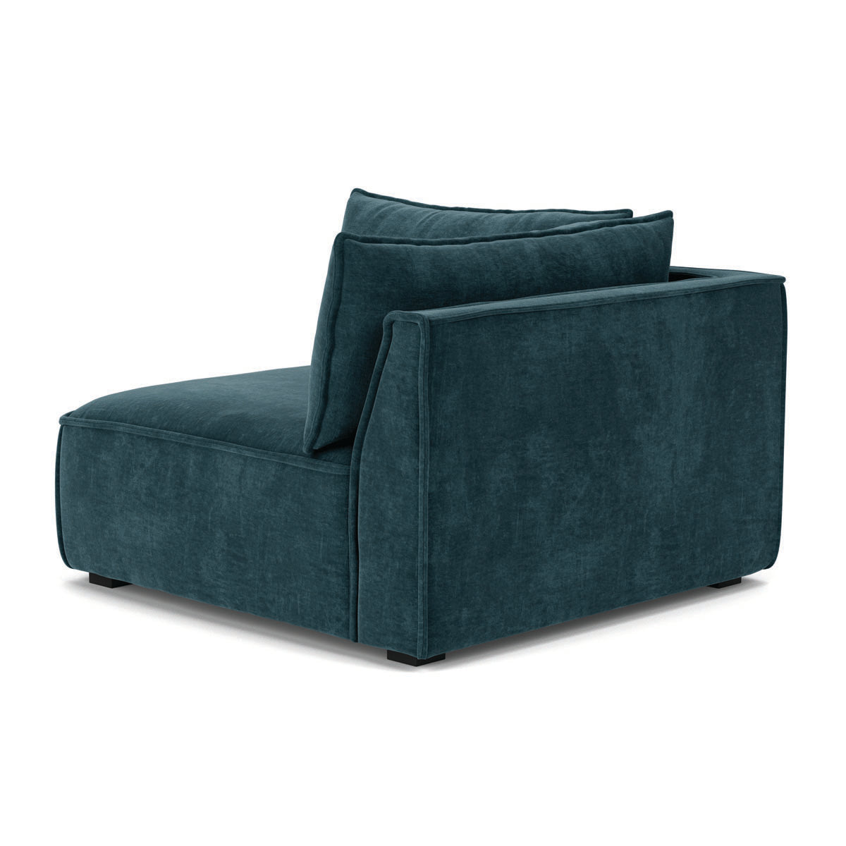Daphne Fabric 1-Seater Right Corner Modular Sofa - Compact Sectional Couch for Small Spaces, Living Rooms & Apartments