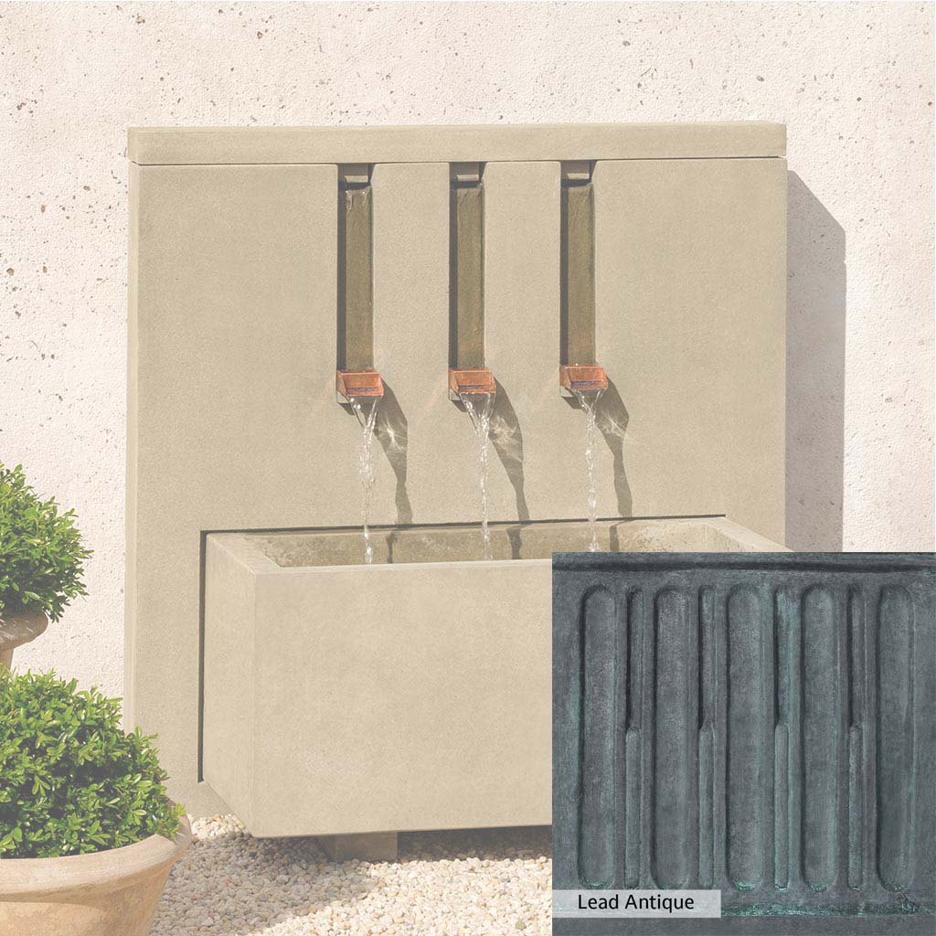 Campania International Mondrian Fountain - Modern Outdoor Garden Water Feature for Patio, Yard, and Landscape Decor