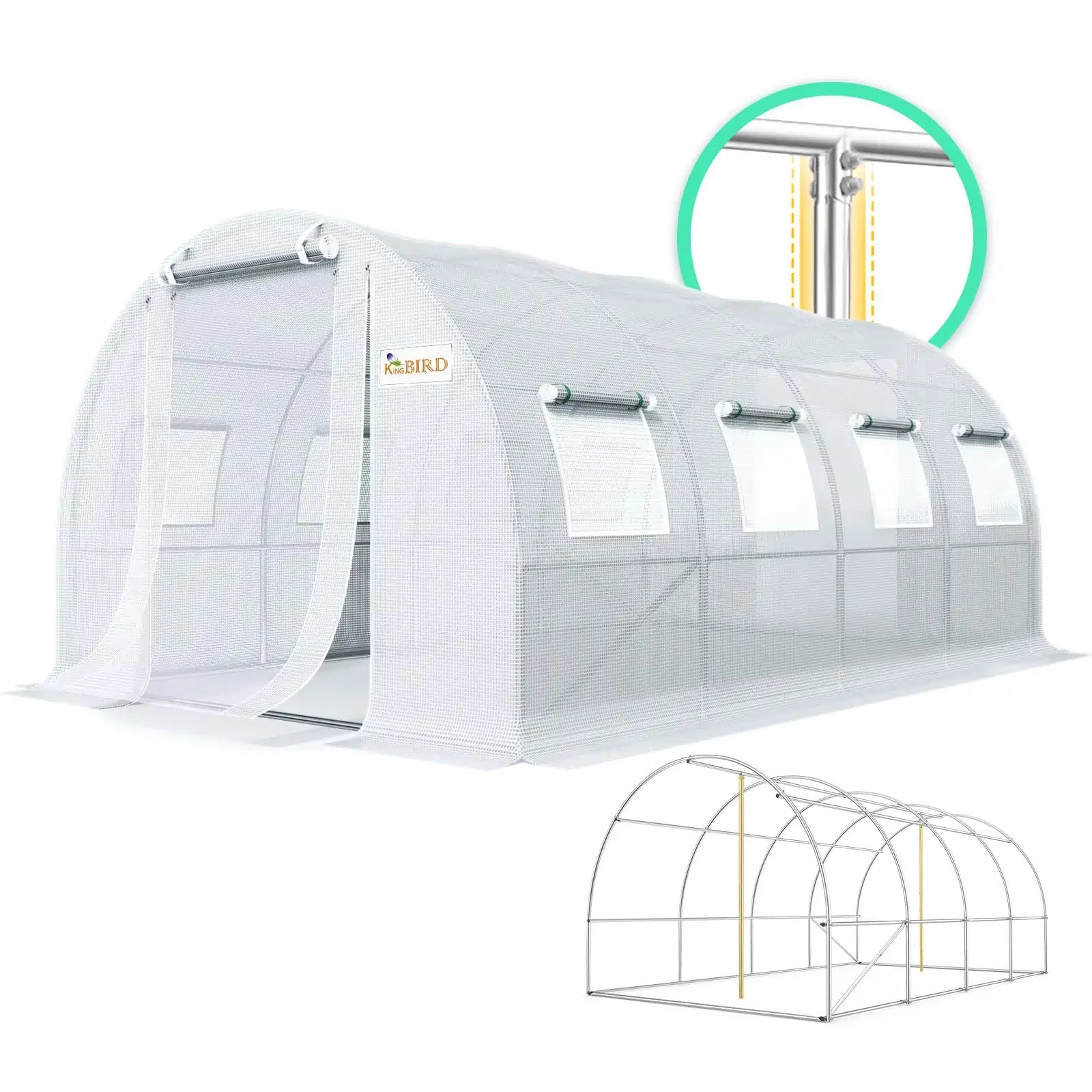 Premium Heavy Duty Large Walk-in Greenhouse for Plants & Vegetables - Durable Outdoor Gardening Shelter for Year-Round Growing