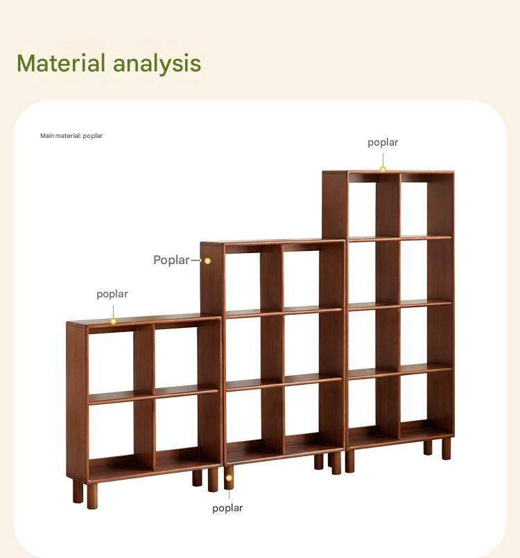 Vintage Poplar Solid Wood Kids Bookshelf - Retro Lattice Design Bookshelf for Children's Room, Nursery, Playroom & Classroom Organization